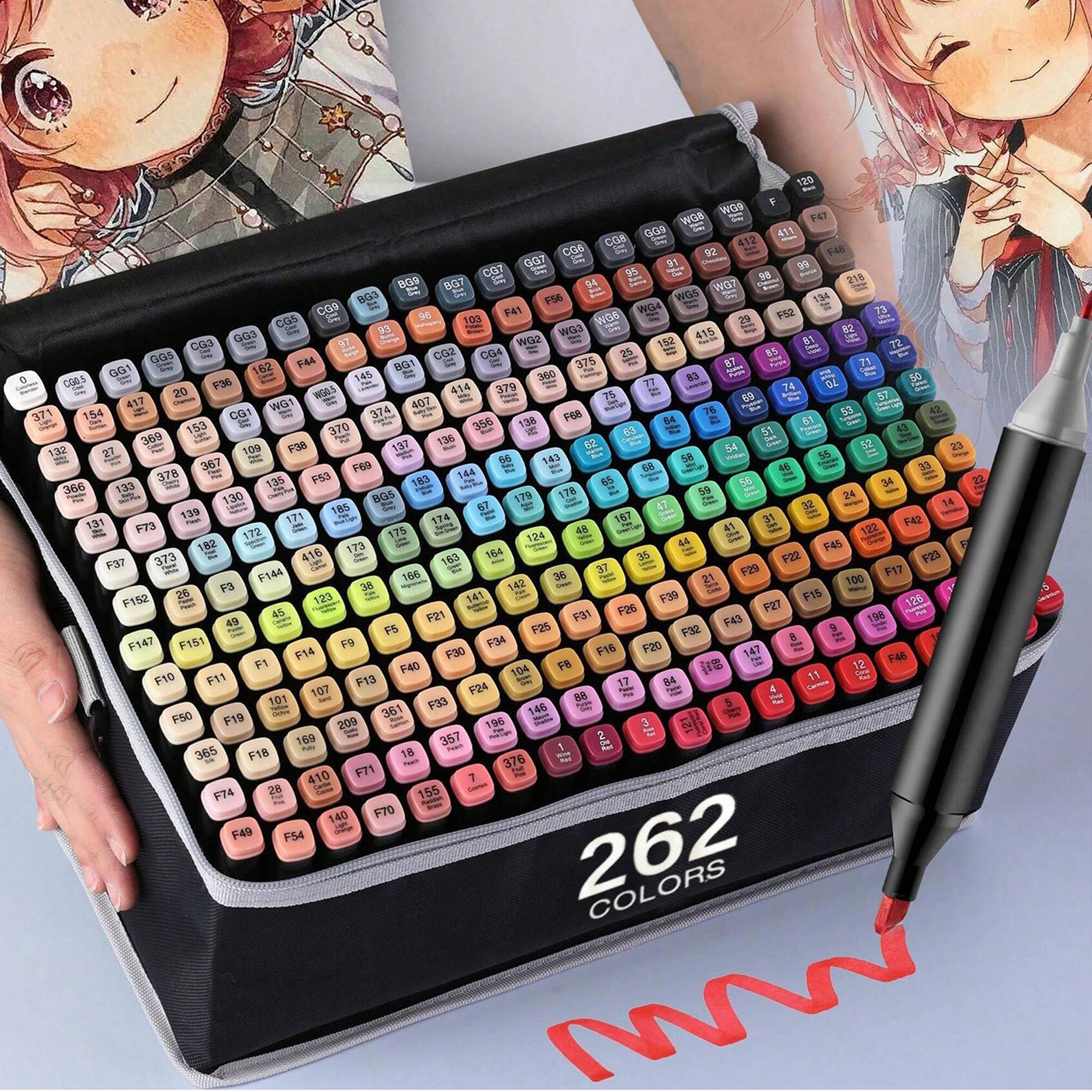 Dual Tip Permanent Colors Alcohol Drawing Markers For Art Illustration School Supplies 3