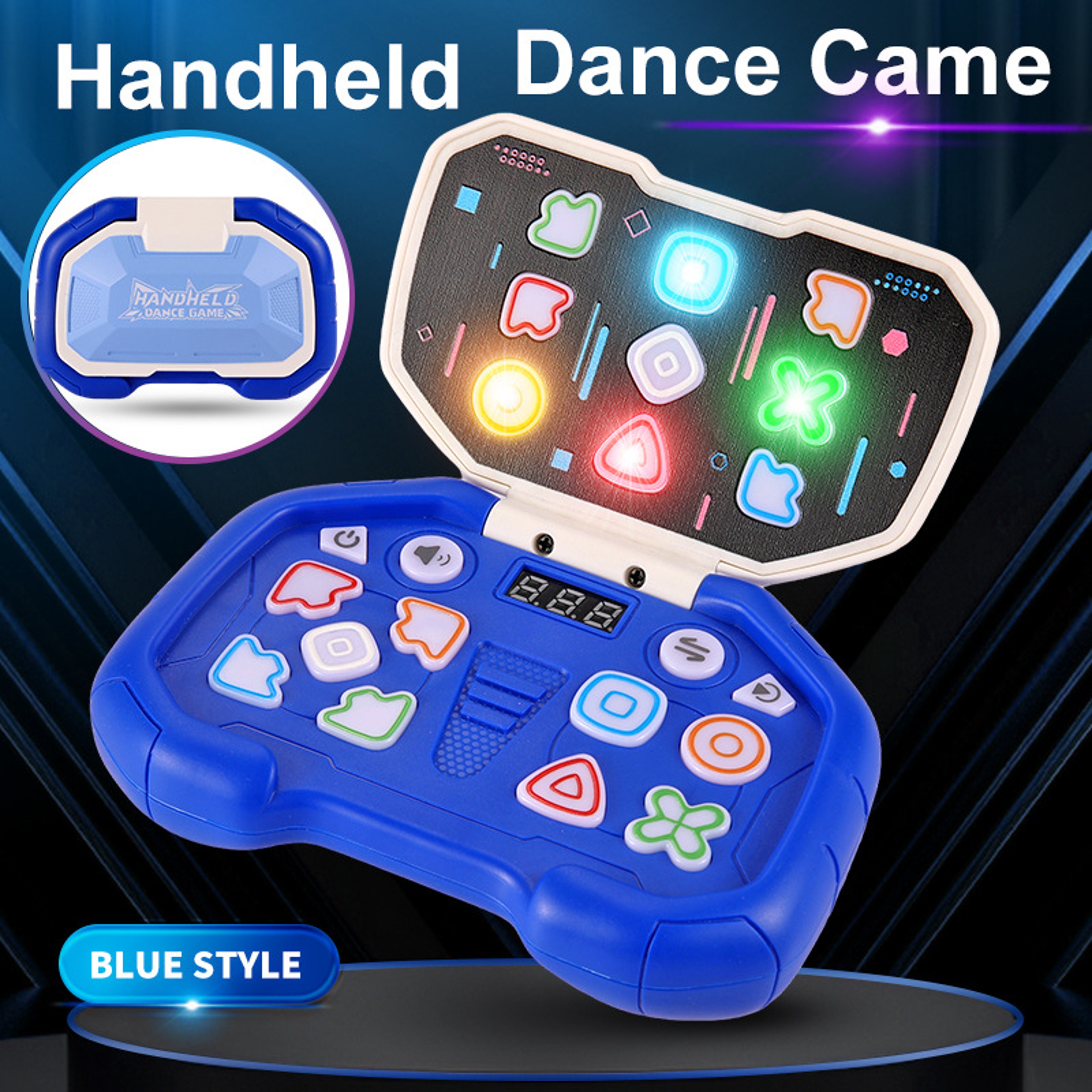 Rhythm Master Kids Flip Handheld Dance Mat Stress Relief Game Level Challenge Press  Push Training  5