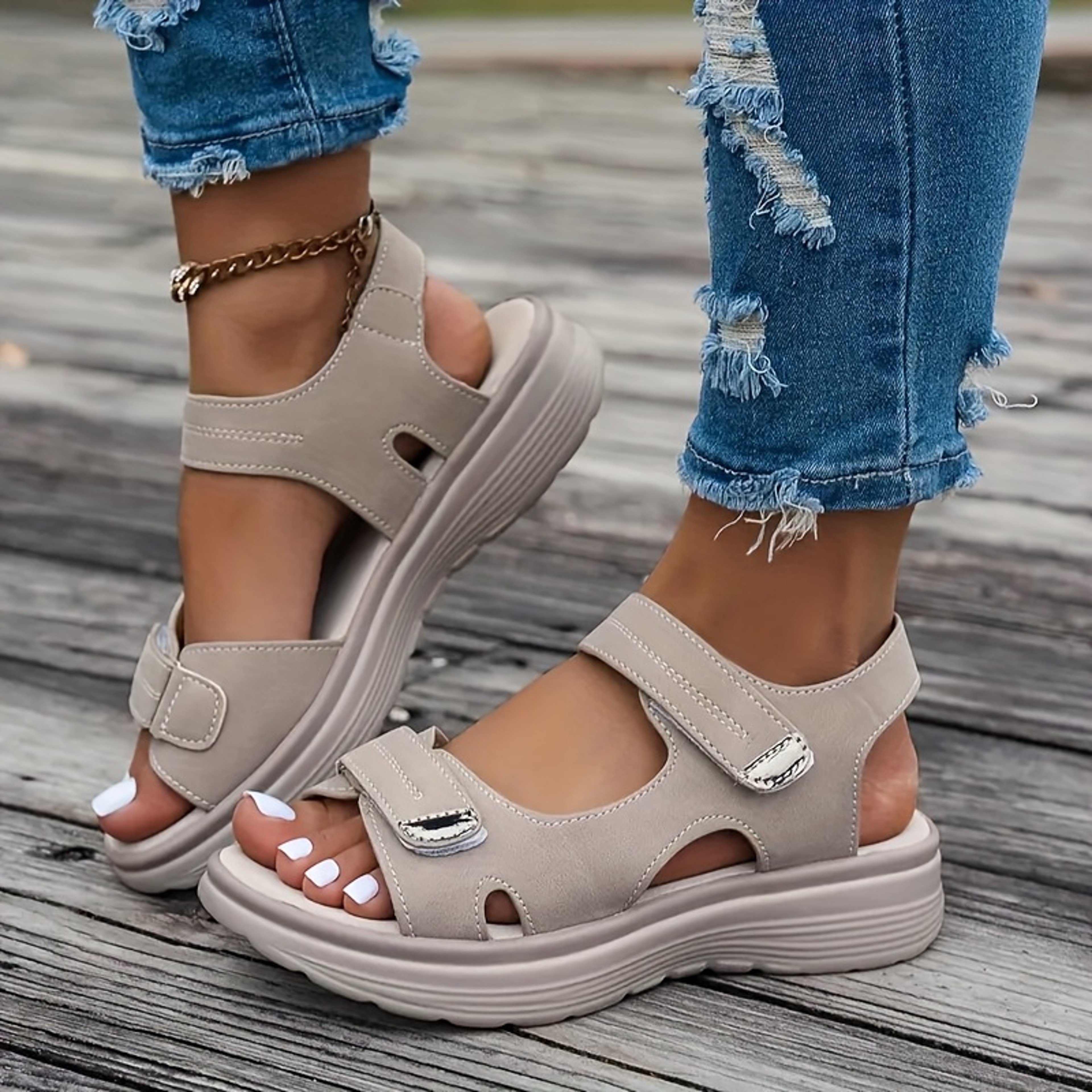 Durable Sandals For Women New Summer Travel Shoes Outdoor Platform Beach Slippers Comfortable Sole  8