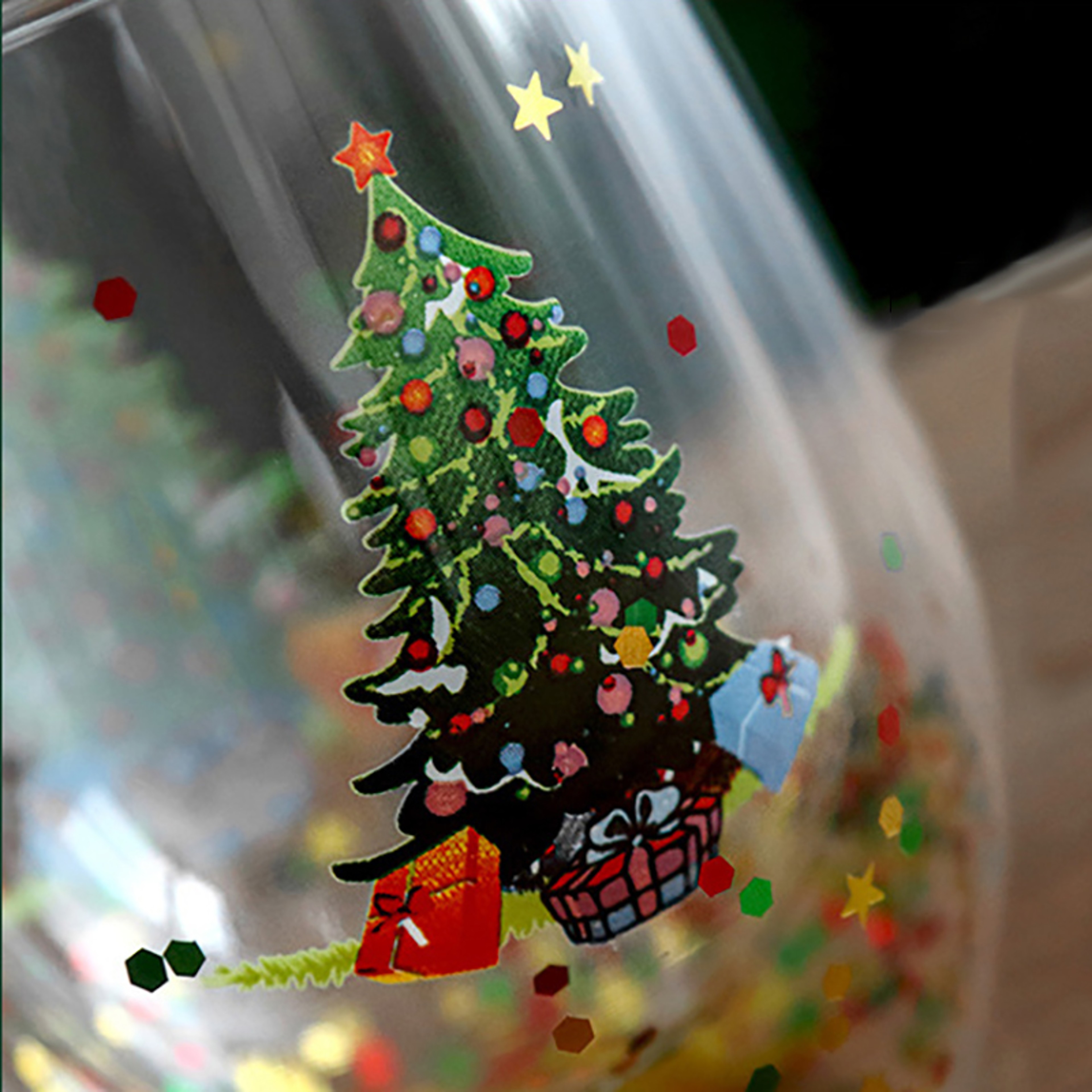 Beautiful Double-Wall Christmas-Themed Glass Mug Heat-Resistant Cup for Coffee Water Ideal Bar Drinkware Christmas Gift – view 4