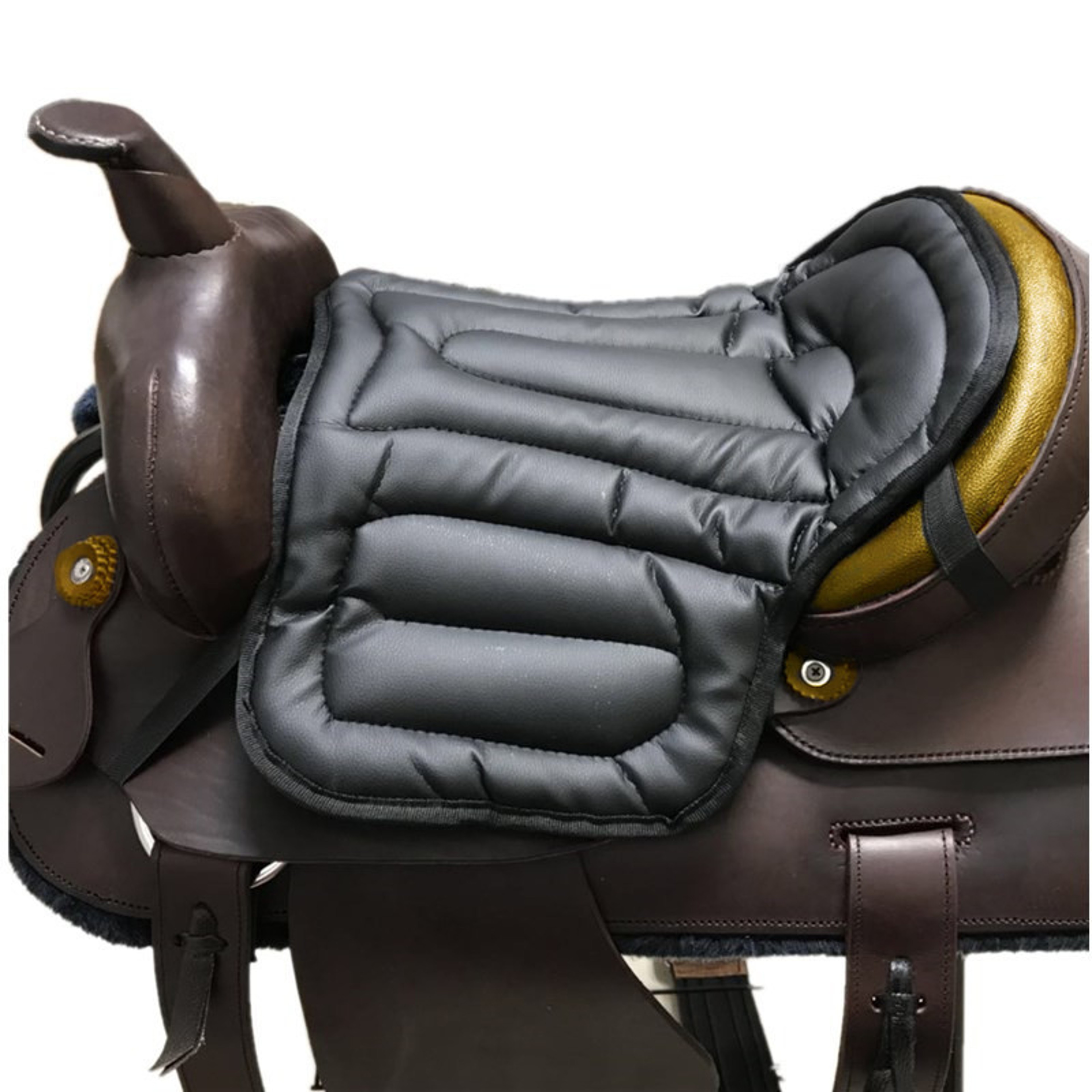 Motorcycle Seat Cushion Western Long Saddle Pad Artificial Leather Shock Soft Equestrian Seat Pad 0