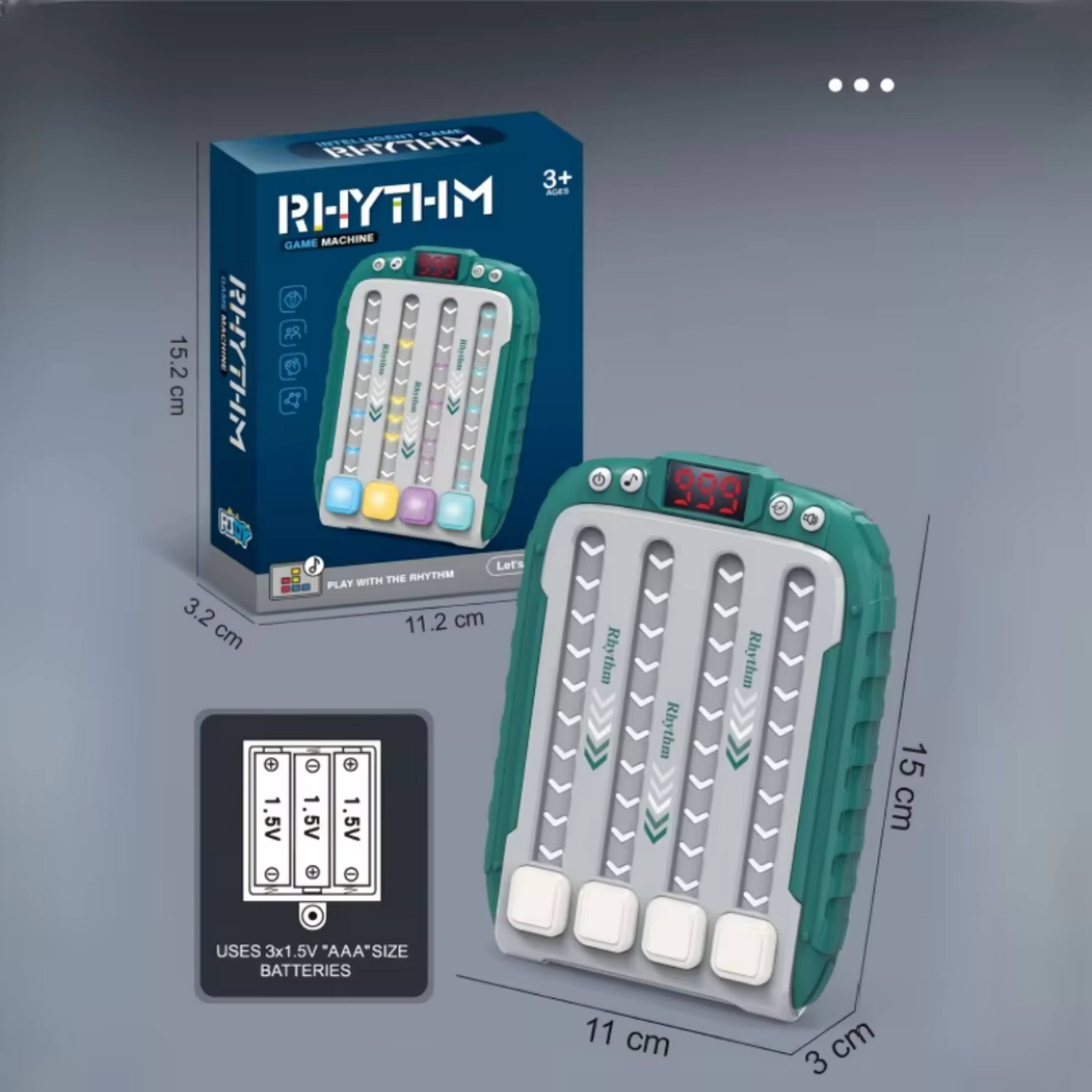 Brain Training Music Rhythm Game Machine Light Up Puzzle Sensory Toys Montessori Travel Educational 5