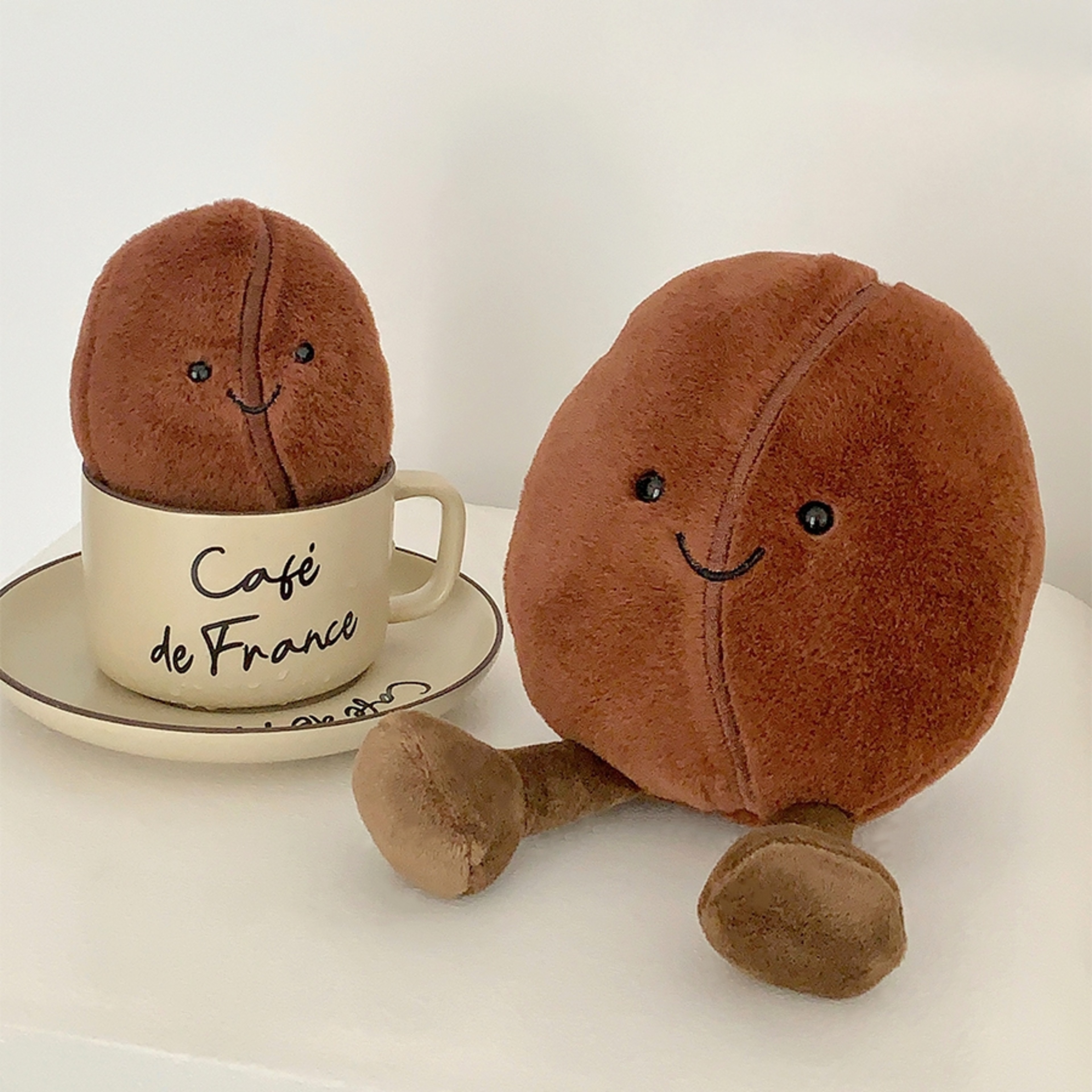 Adorable Jellycat Simulated Coffee Bean Plushie, Soft Doll, Brown Coffee Food Toy, Perfect Xmas Gift – view 1