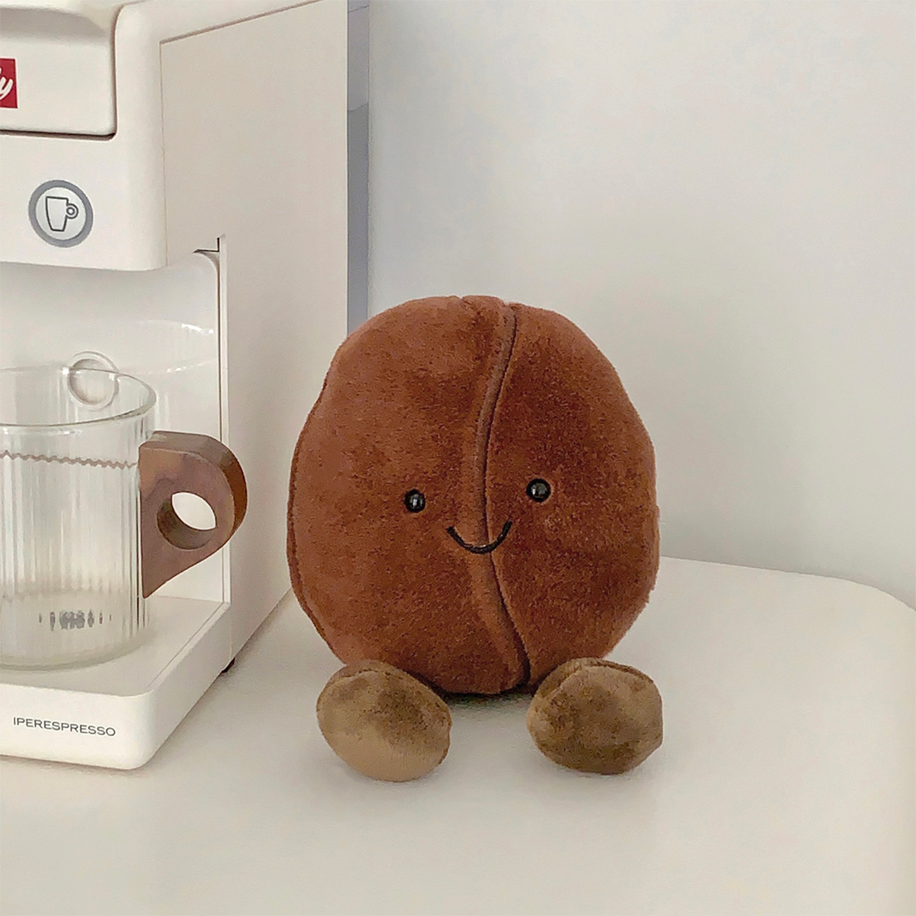 Adorable Jellycat Simulated Coffee Bean Plushie, Soft Doll, Brown Coffee Food Toy, Perfect Xmas Gift – view 7