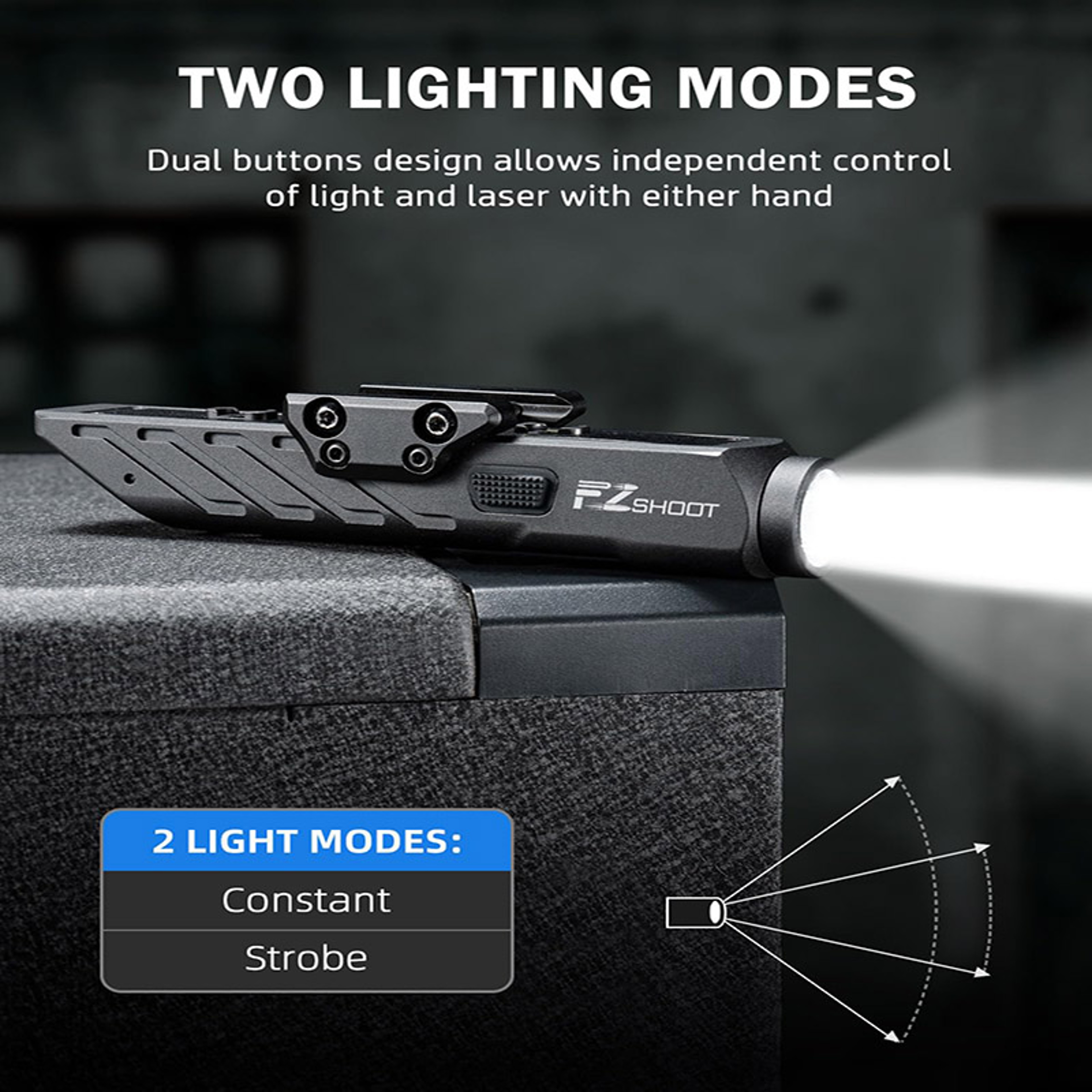 Magnetic Rechargeable Lumens Tactical Flashlight Rifle Strobe LED Light M-Rail Picatinny Hunting Accessories – view 2