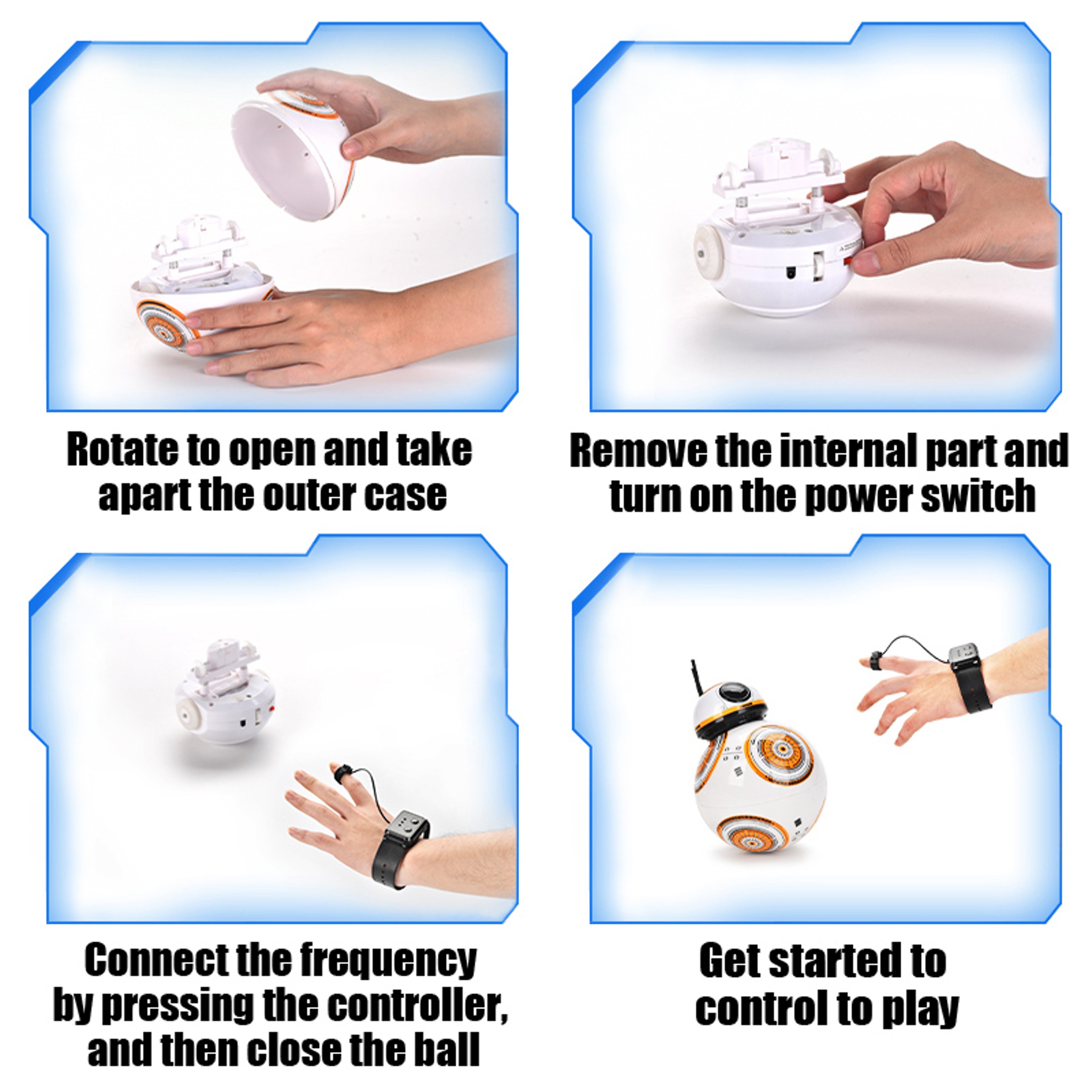 Intelligent RC Robot With 24G Radio Remote Control Gesture Induction Sensor And Sound Watch Model F 1