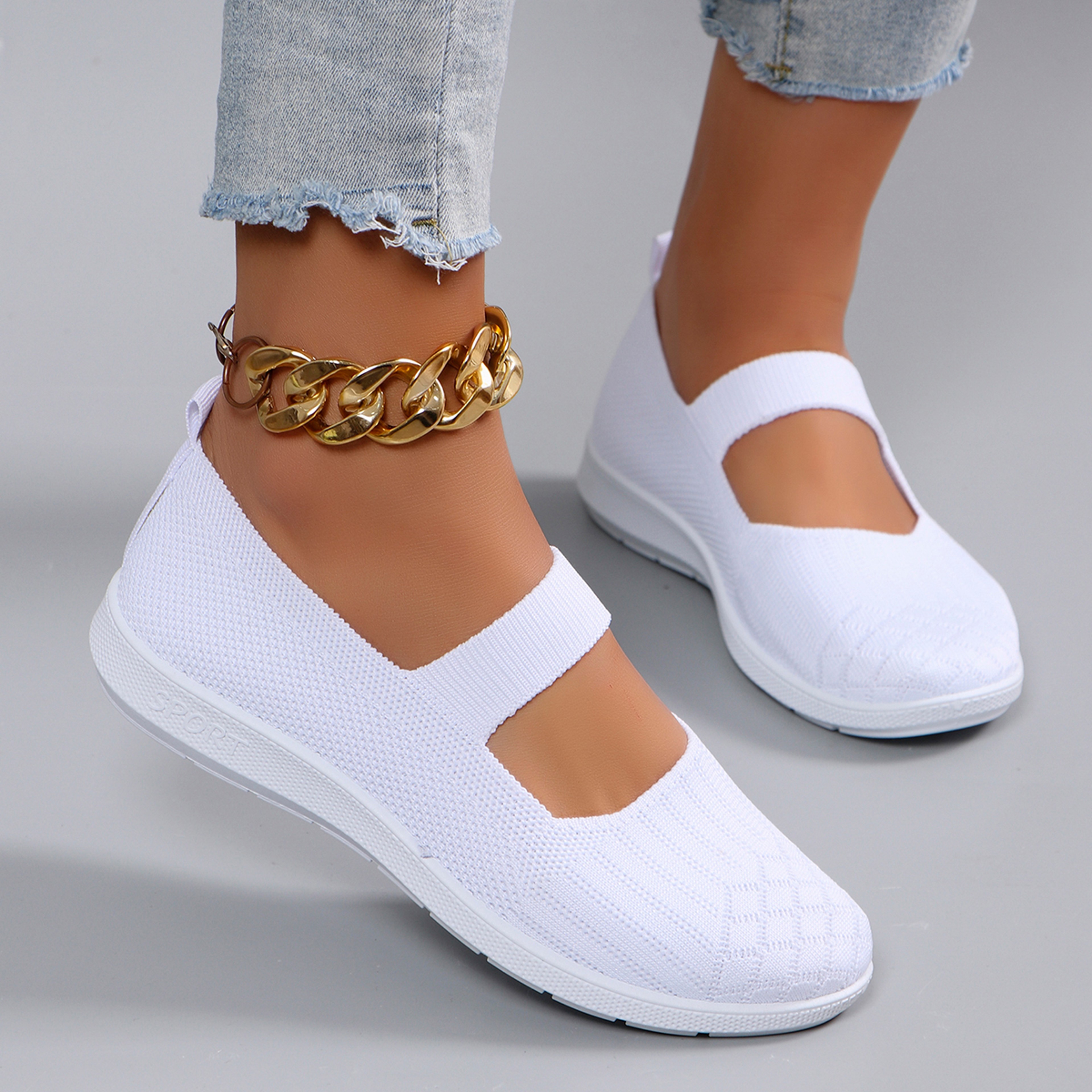 Fashionable Spring Women's Sports Shoes, Lightweight, Non-Slip, Wear-Resistant Flat Shoes – view 3
