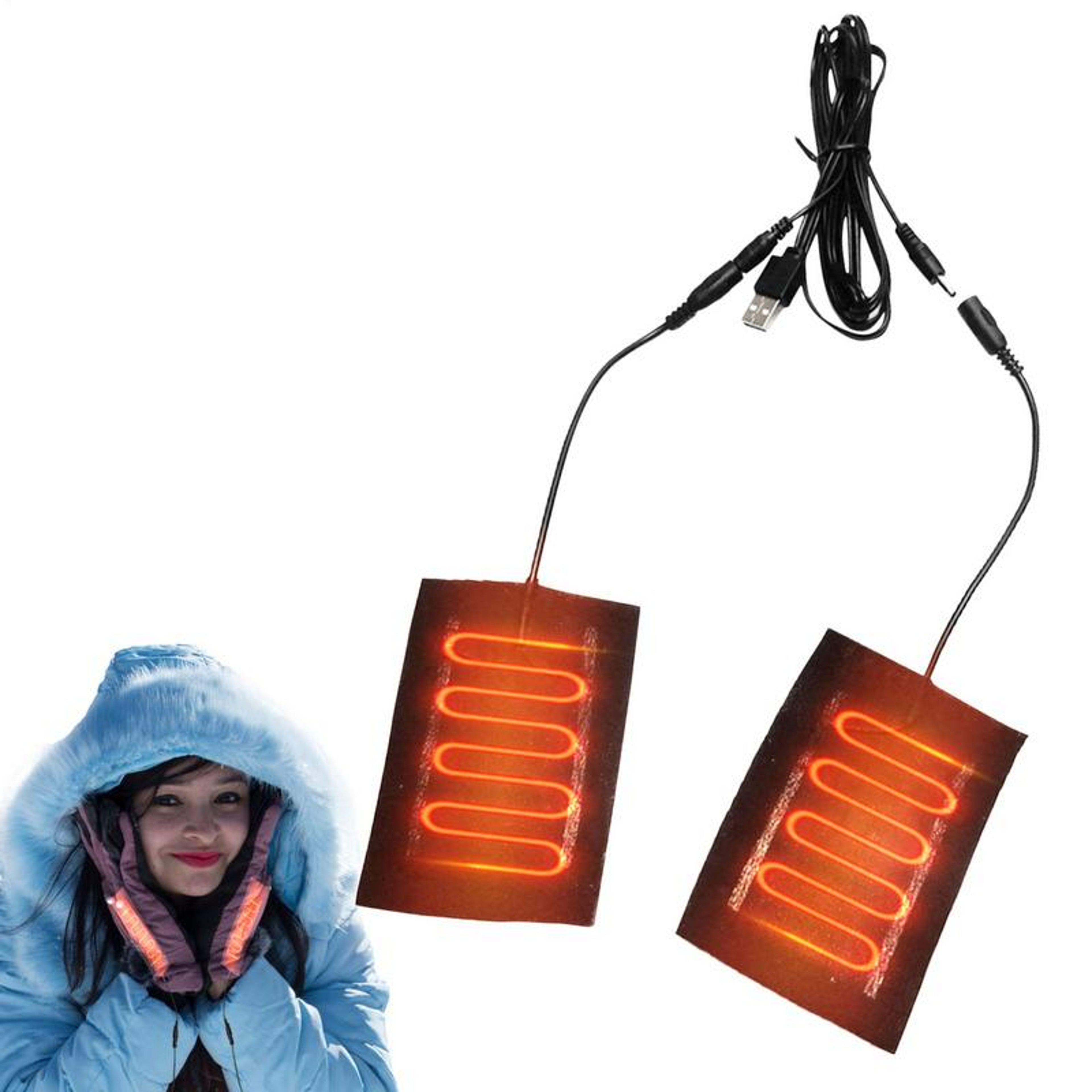 USB Gloves Heated Pad USB Electric Heaties Heated Pad Warming Heating Pad Carbon Fiber Heating Clot 3