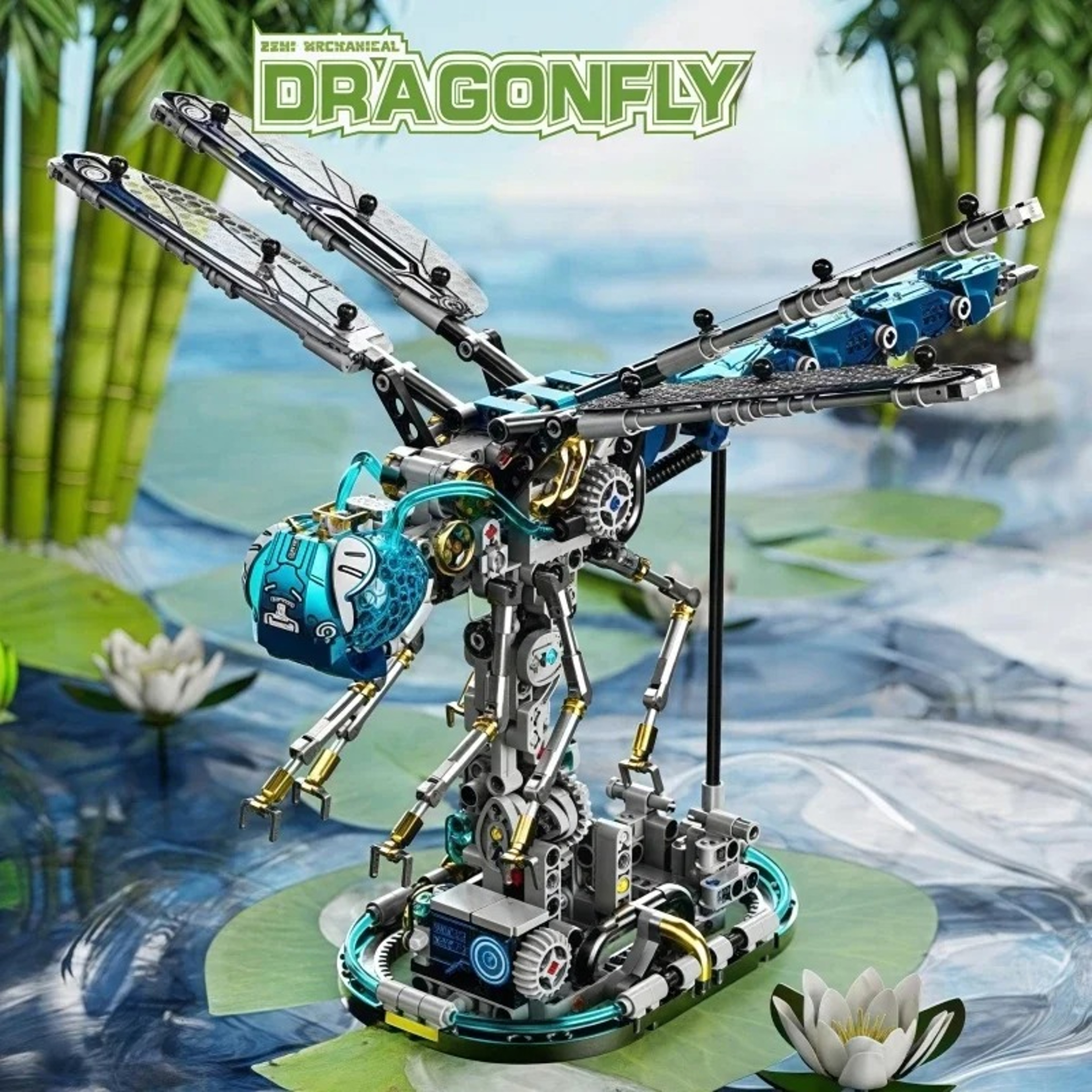 Dragonfly Mechanical Model Building Blocks Kit DIY Toy For Kids And Adults Creative Construction Se 0