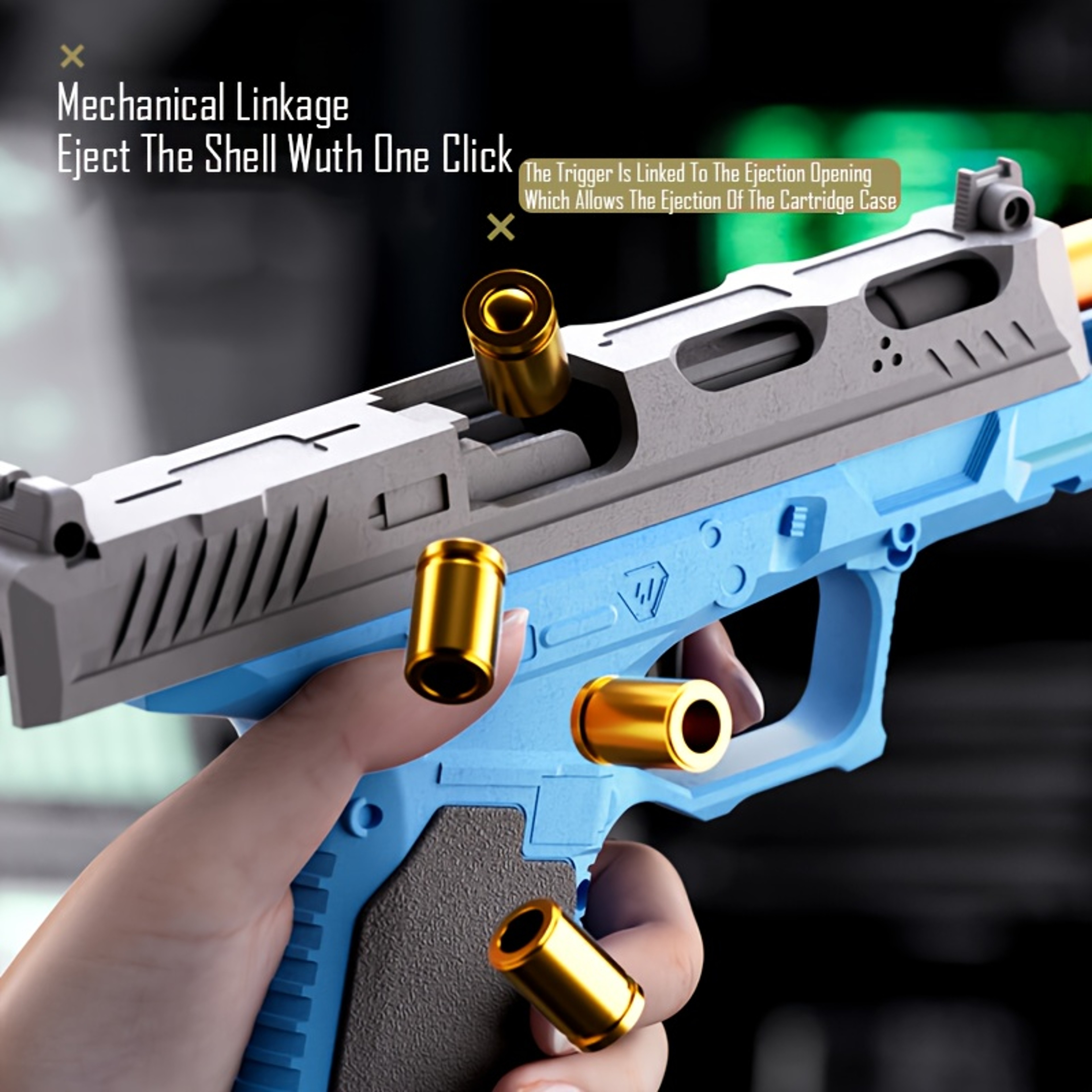 Continuous Firing Shell Throwing Toy Gun Blowback Soft Bullet Pistol Model For Boys Gift 1