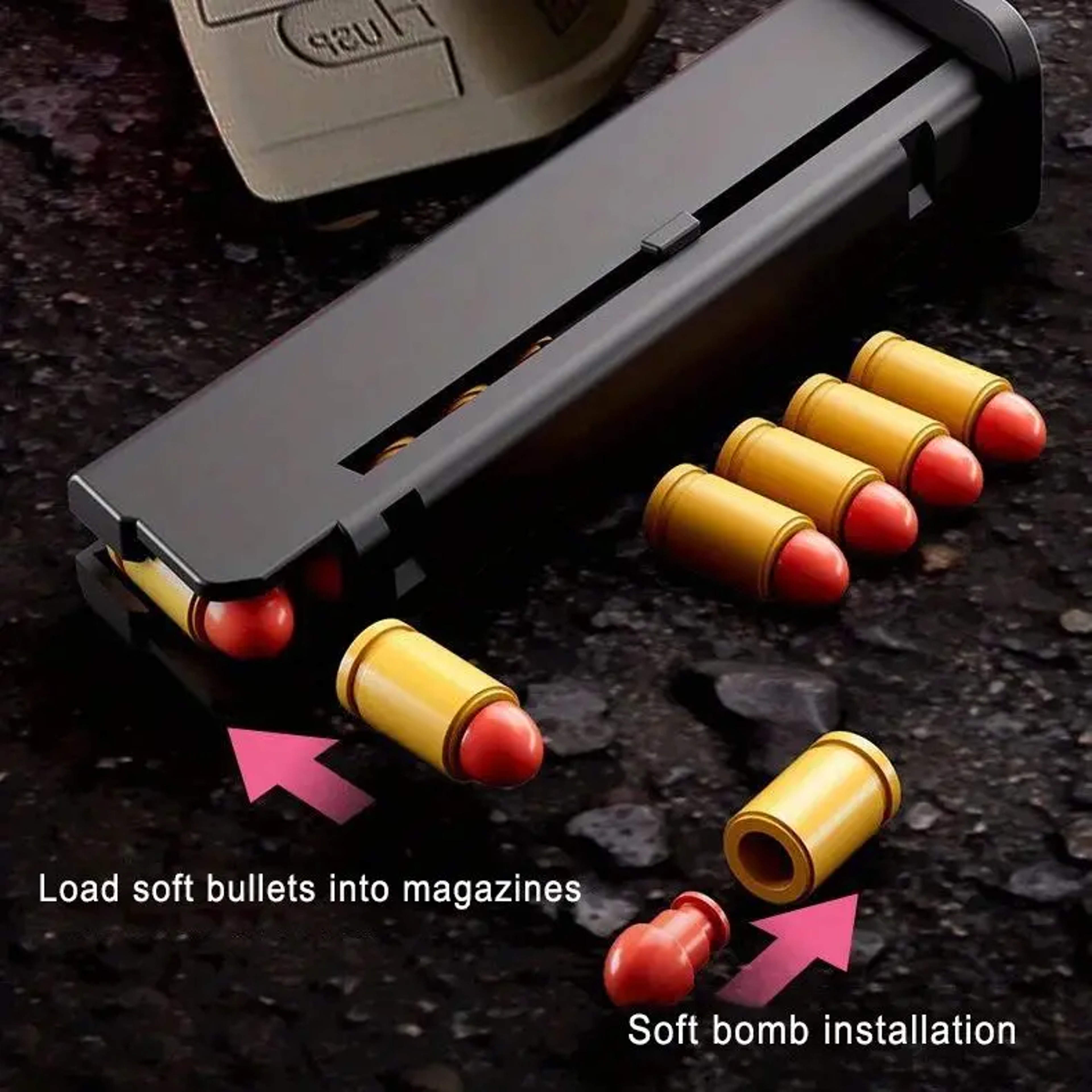 Continuous Firing Shell Throwing Toy Gun Blowback Soft Bullet Pistol Model For Boys Gift 2