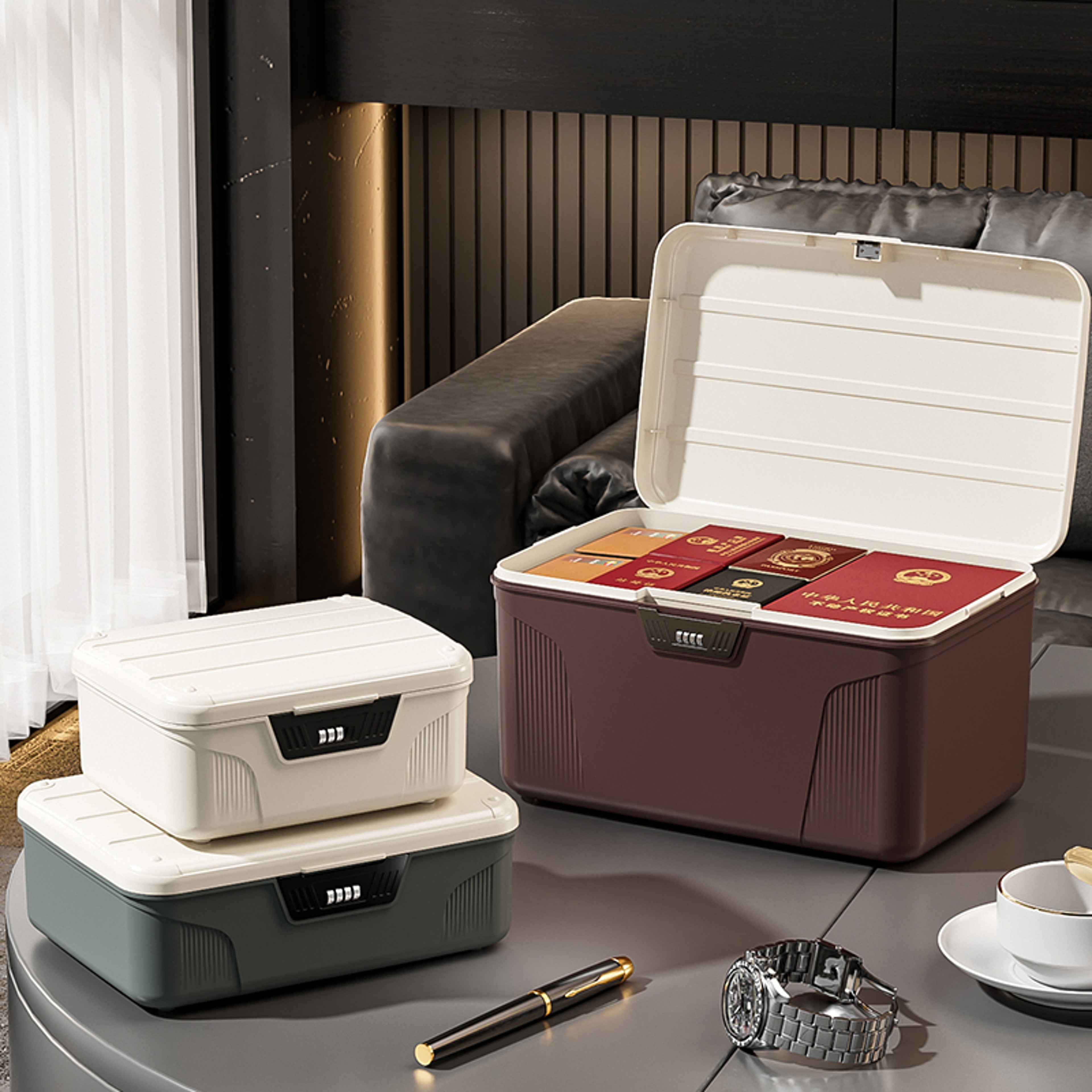 Portable Organizer Case With Digital Password Lock For Jewelry Passport Medicine Household Cash Pri 1