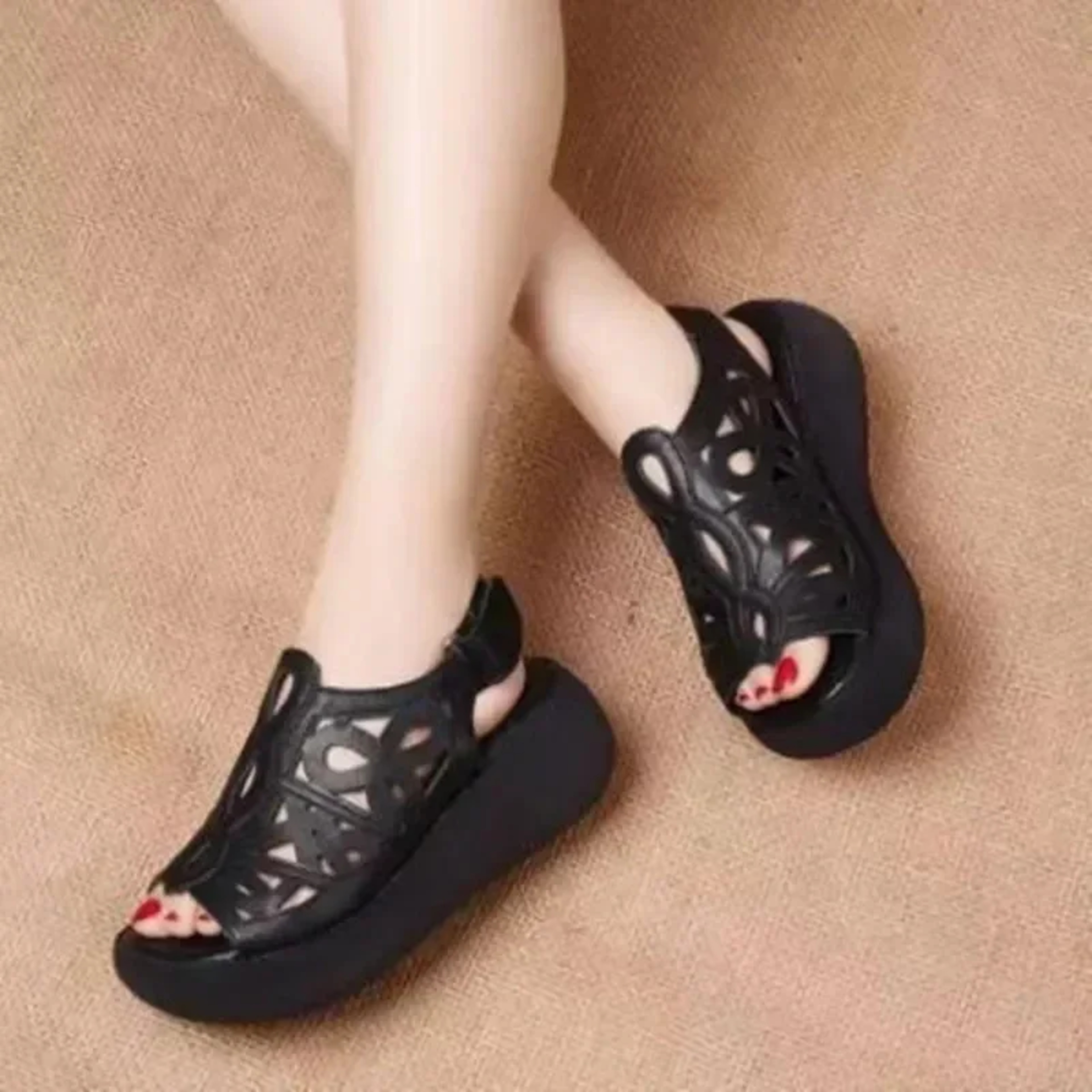 Soft Leather Designer Women Sandals Luxury Wedges Shoes for Women Summer Retro Casual Female Heels – view 7