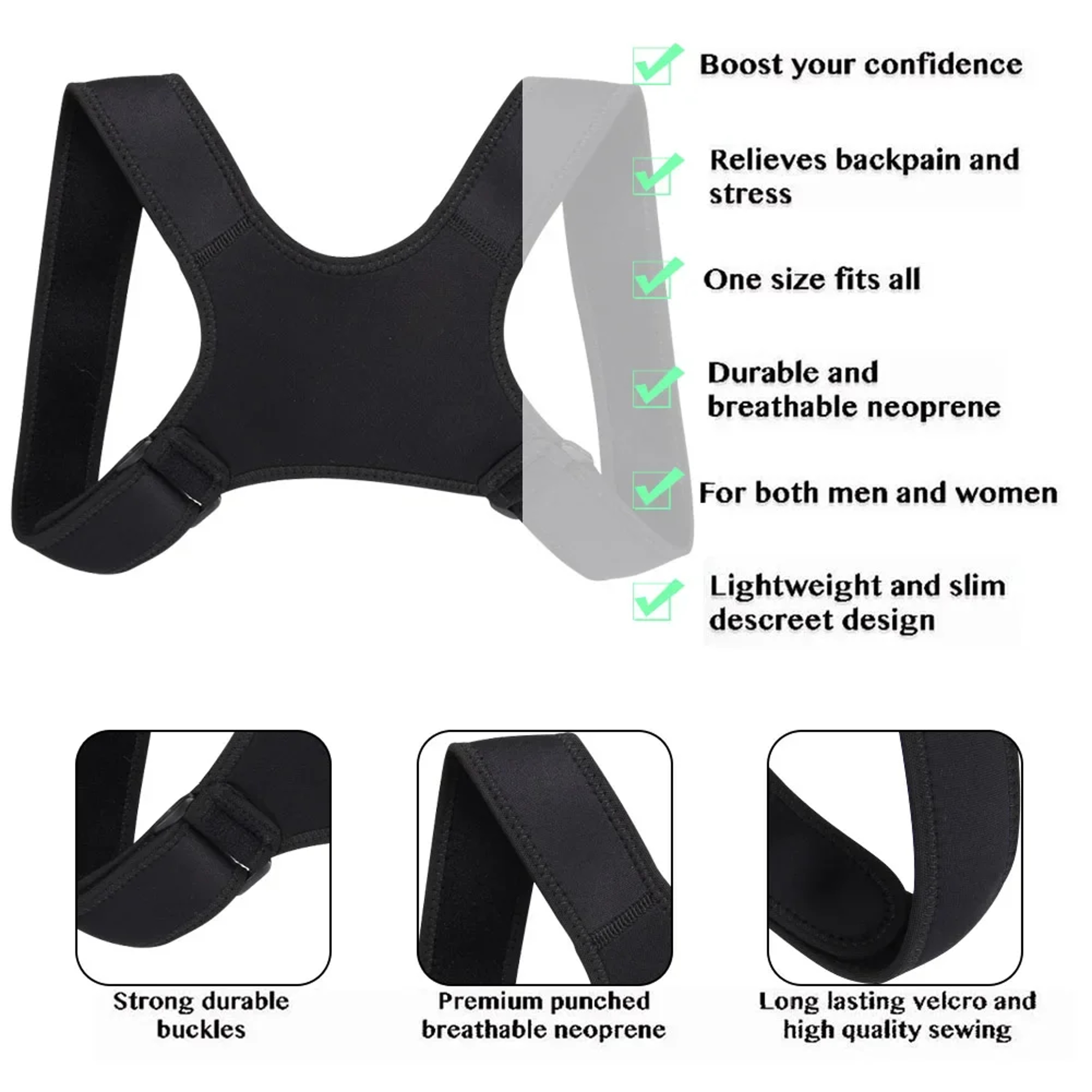 Clavicle And Spine Posture Corrector For Men And Women Adjustable Shoulder Brace For Back Fracture  4