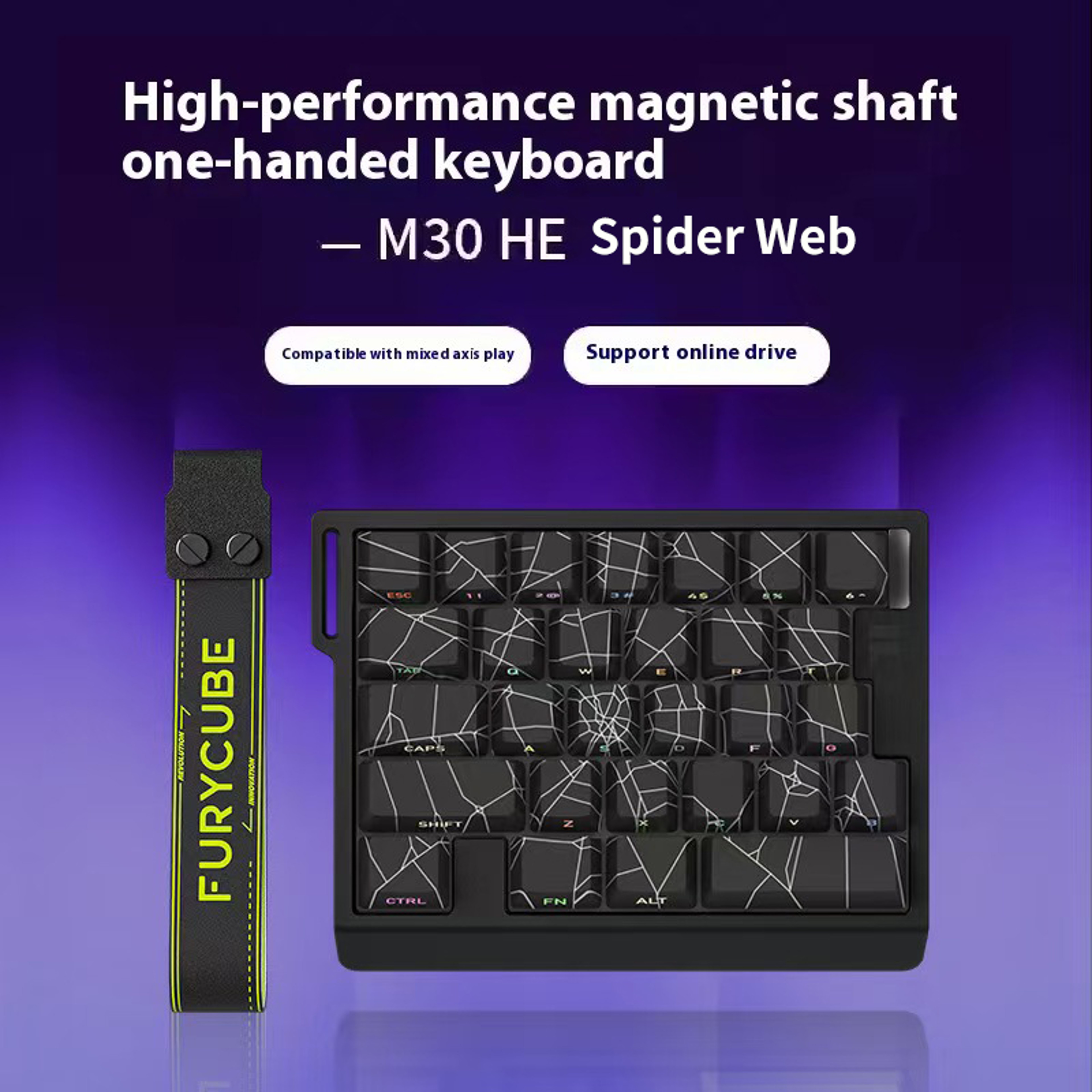 Single-handed Magnetic Switch Mechanical Keyboard 8K Wired Custom RGB Hot Swap E-sports Gaming – view 8