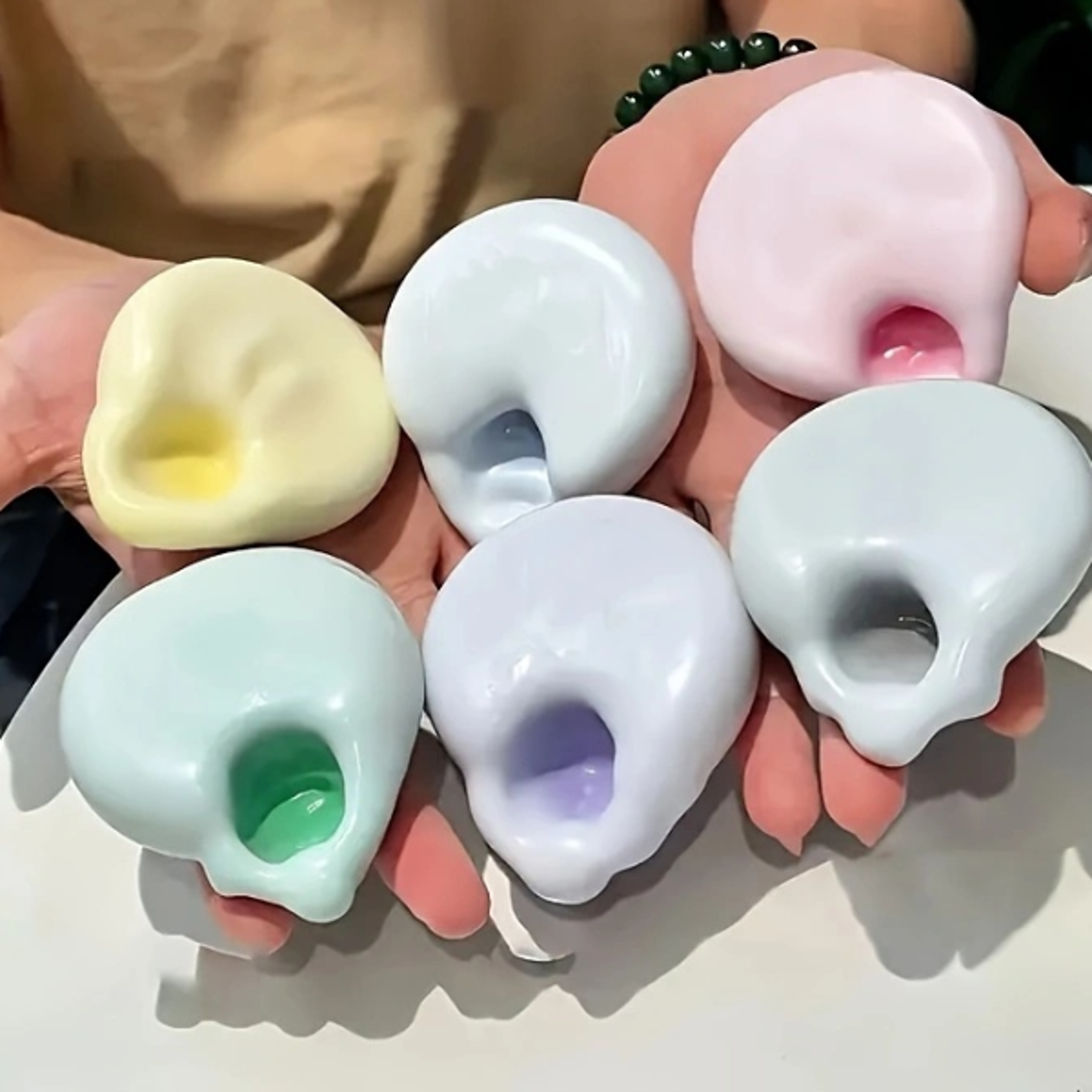 Soft Squeeze Toy Squishy Fluid Ice Skin Jelly Ball Pop Pinch Fidget Toy Entertainment Gift