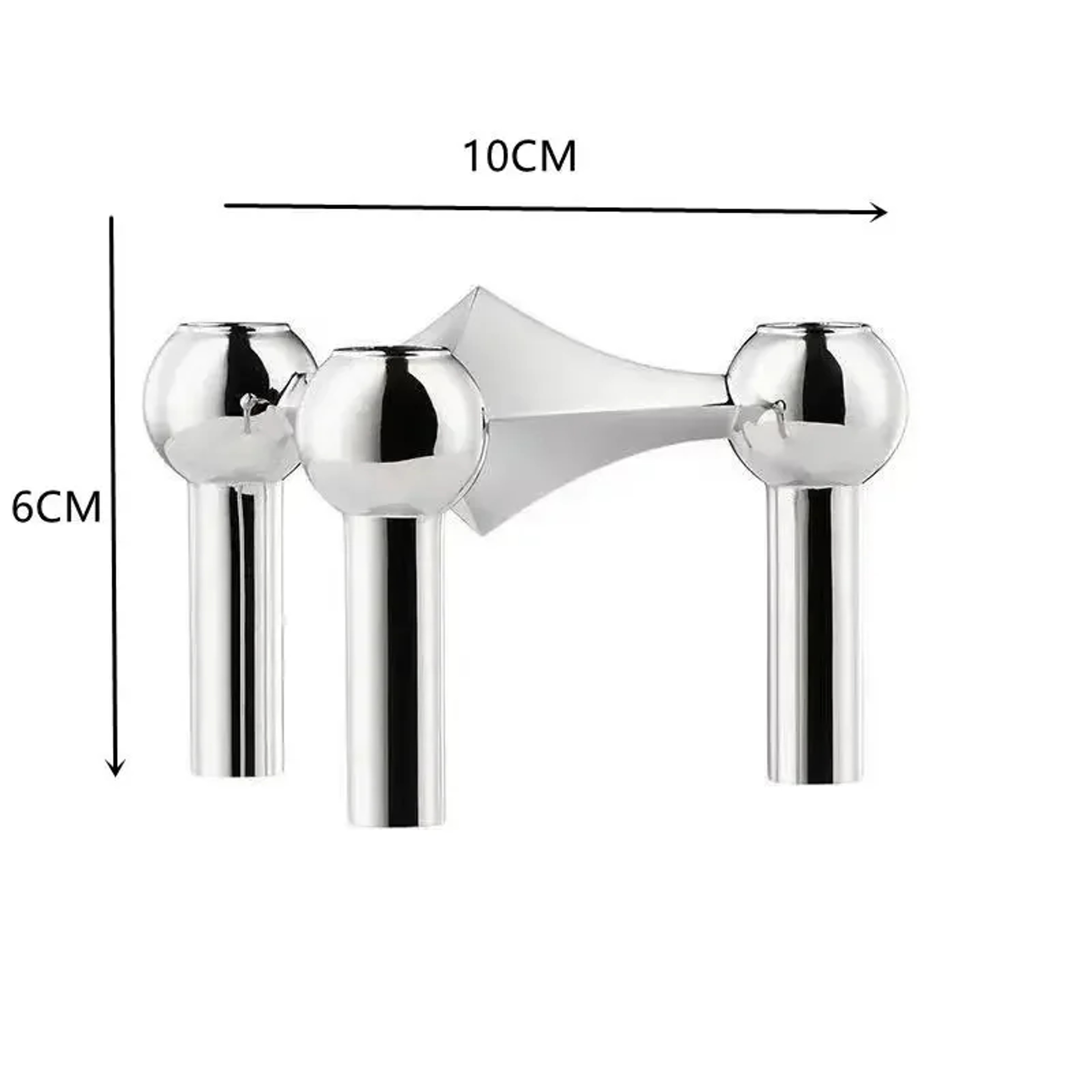 Nordic Silver Metal Molecular Structure Candle Holder Living Room Candelabra Home Decoration Gift E 5