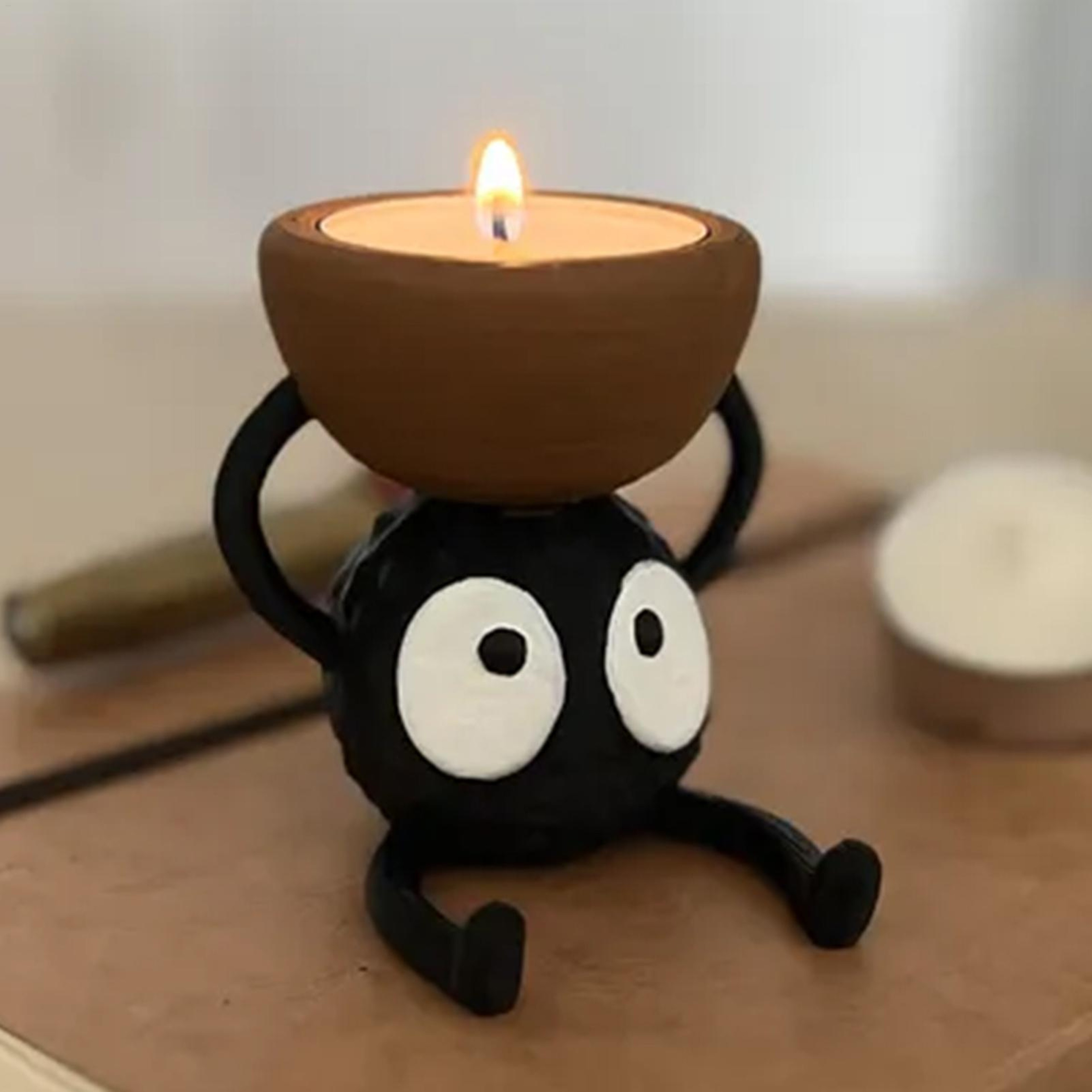 3D Printed Candlestick Stand Cute Tea Light Candle Holder Small Candle Holder Briquette Design For  1