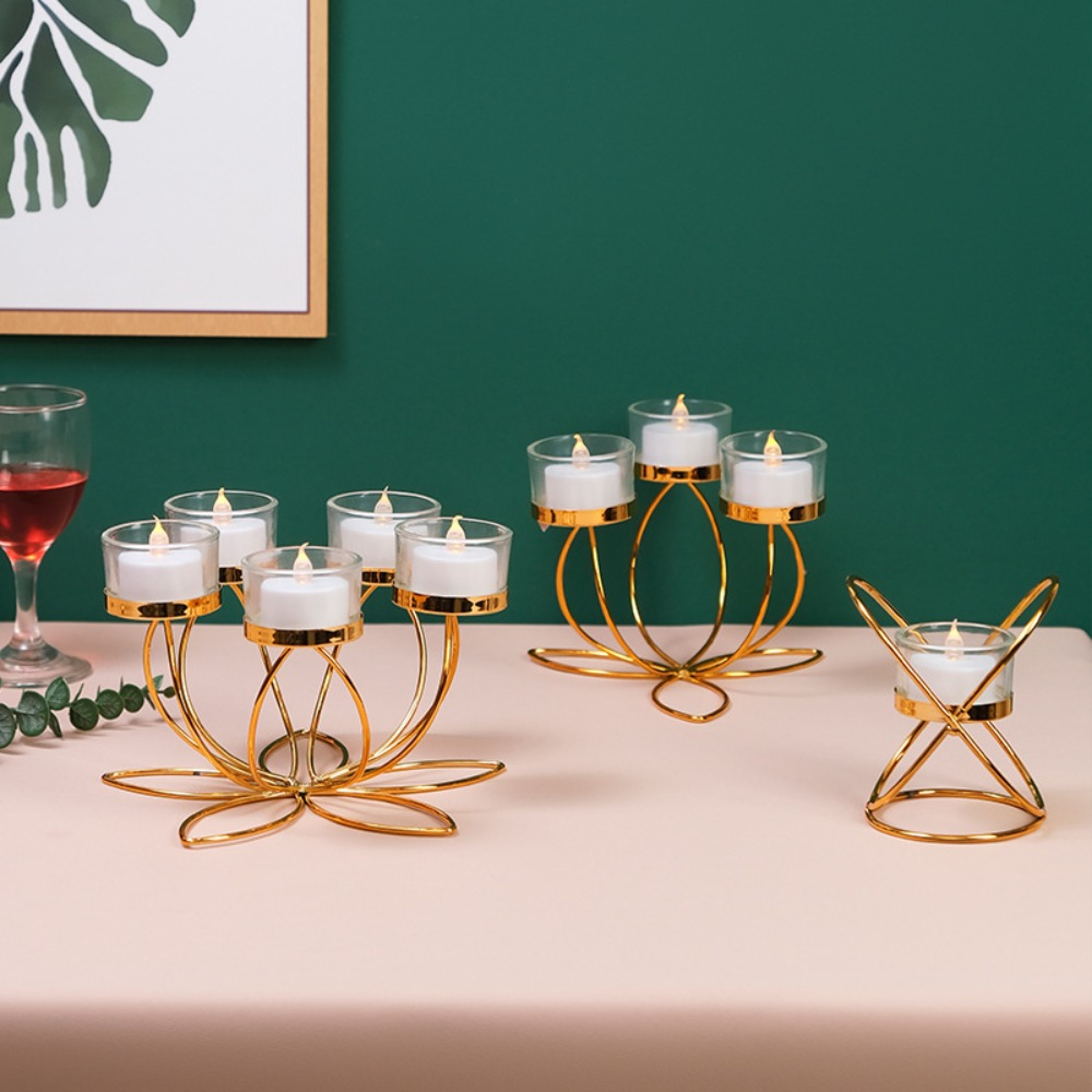 Iron Candle Holders For Romantic Candlelight Dinner Metal Candlestick Holder Retro Bedroom Table De 1