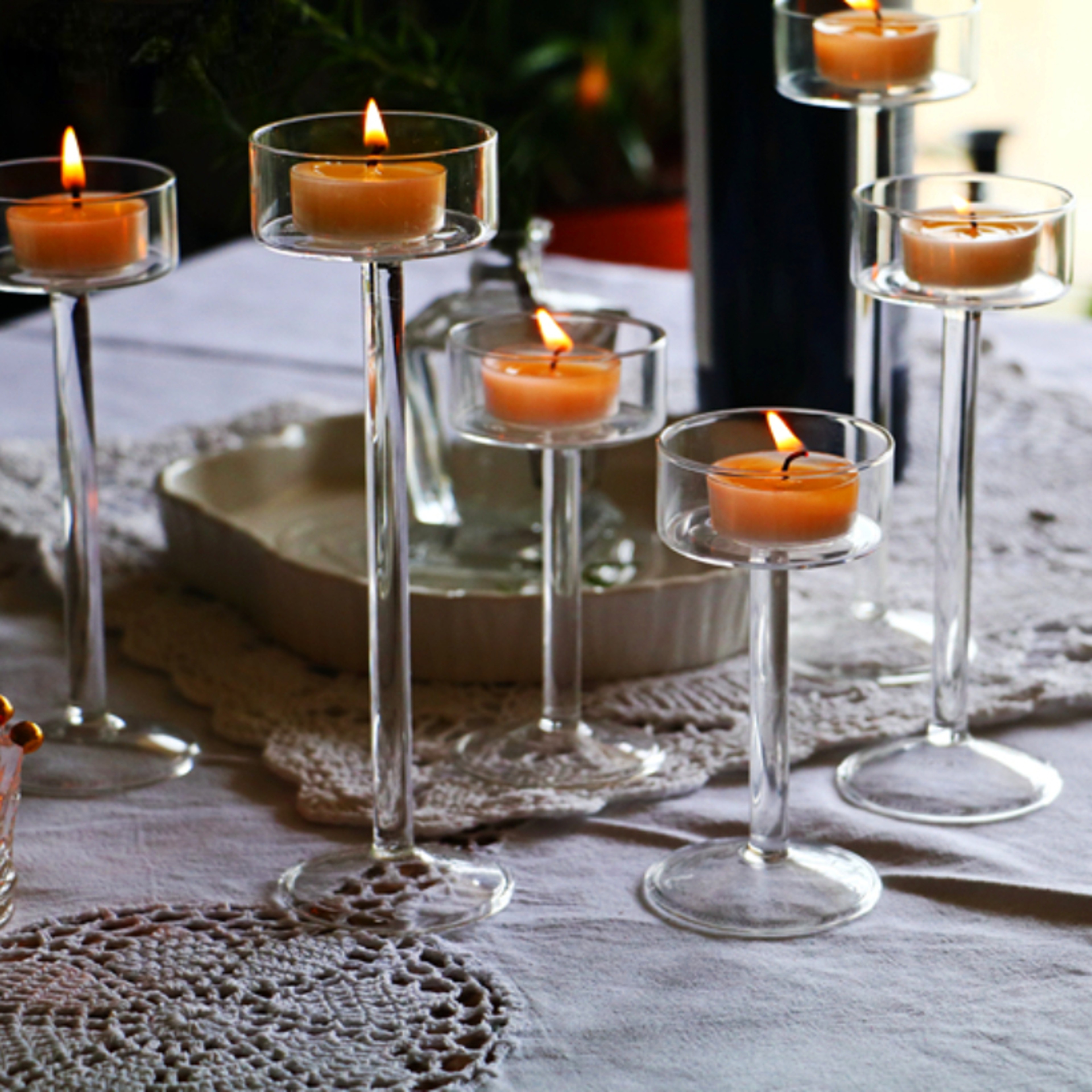 Tealight Candle Holders Set Glass Candle Holder For Wedding Table Centerpieces Crystal Holder For H 4
