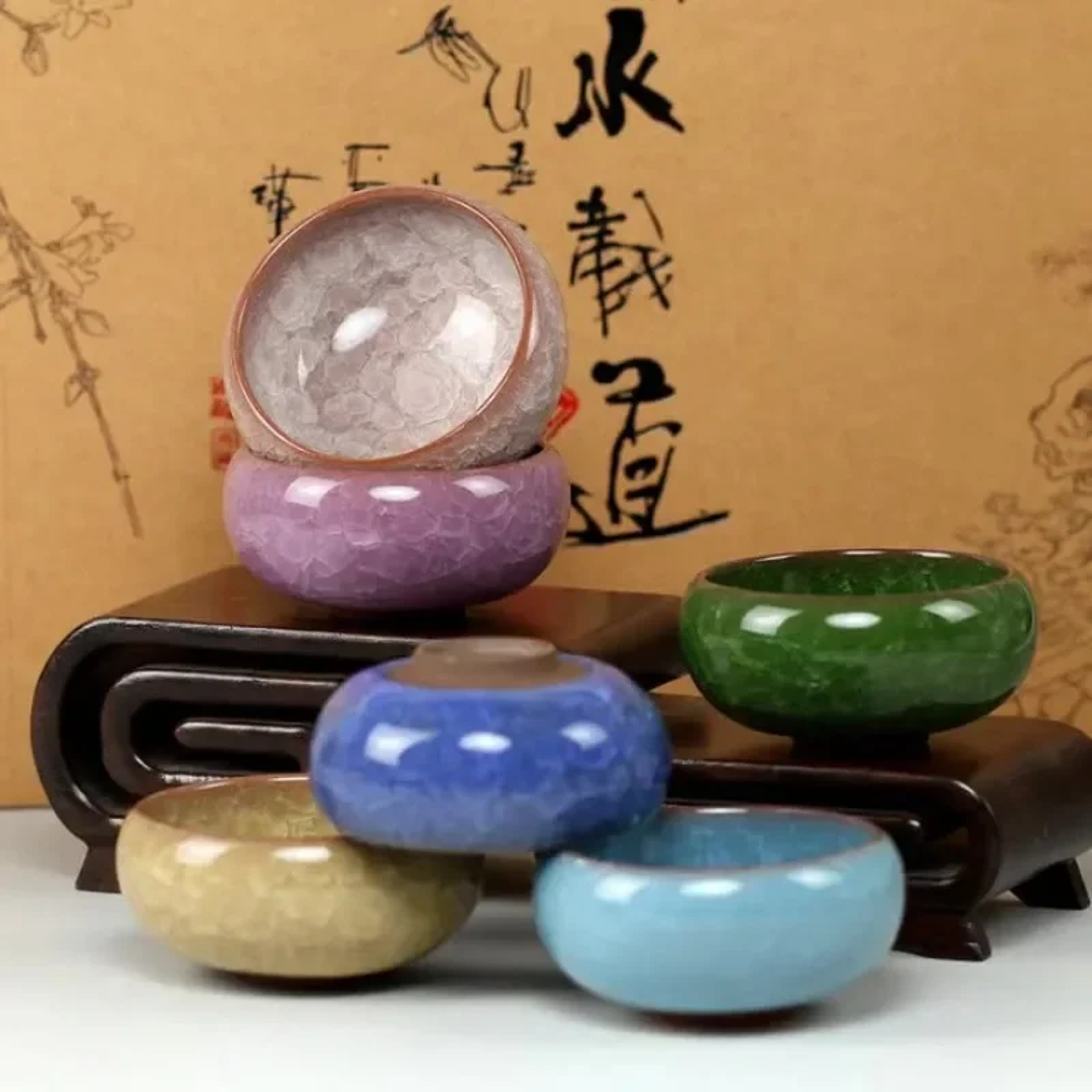 Decorative Handmade Ice Crack Ceramic Candlestick For DIY Home Wedding Party Candle Holders 2