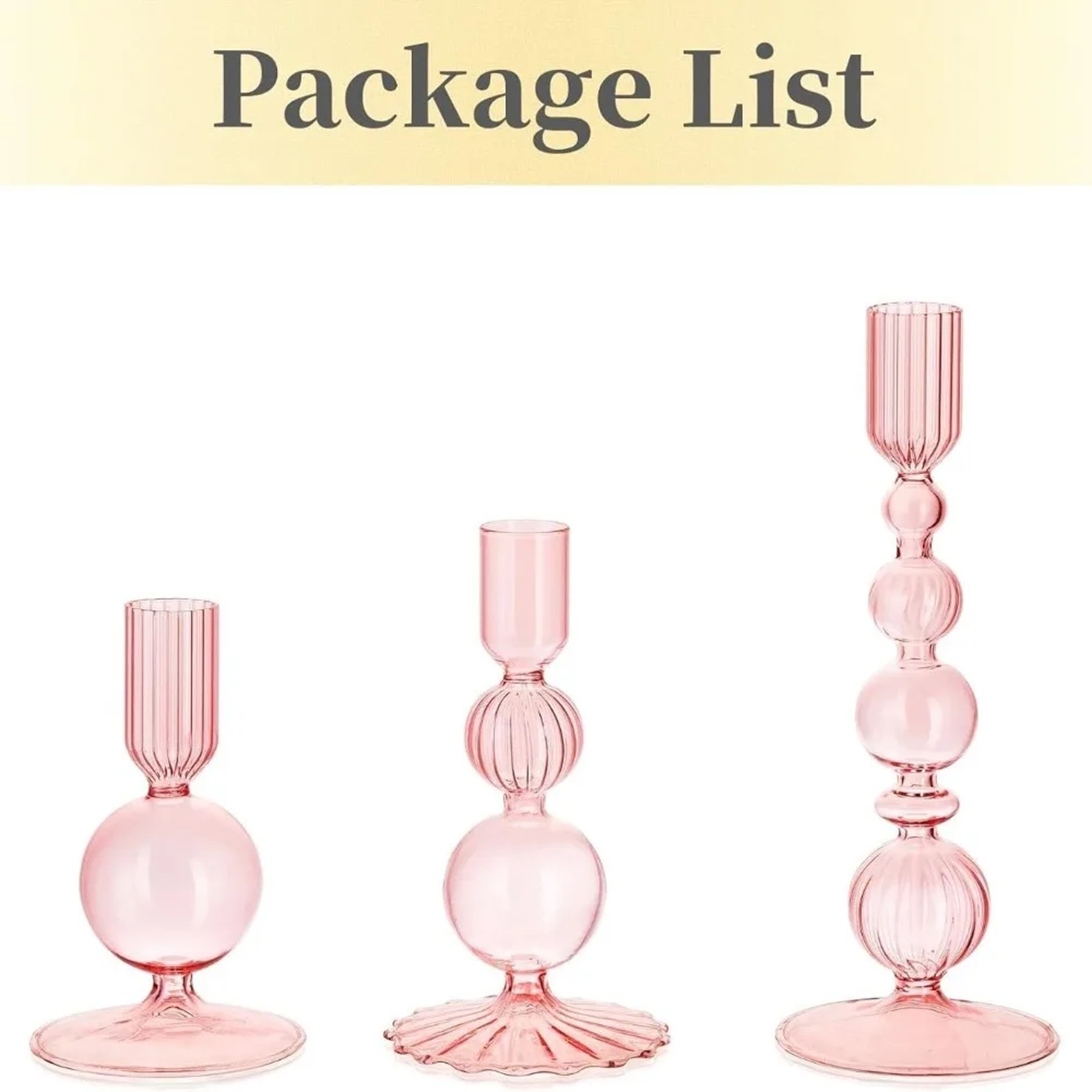 Elegant Glass Taper Candle Holders Glass Candlestick Holders Groovy Wavy Candle Stick For Home Part 5