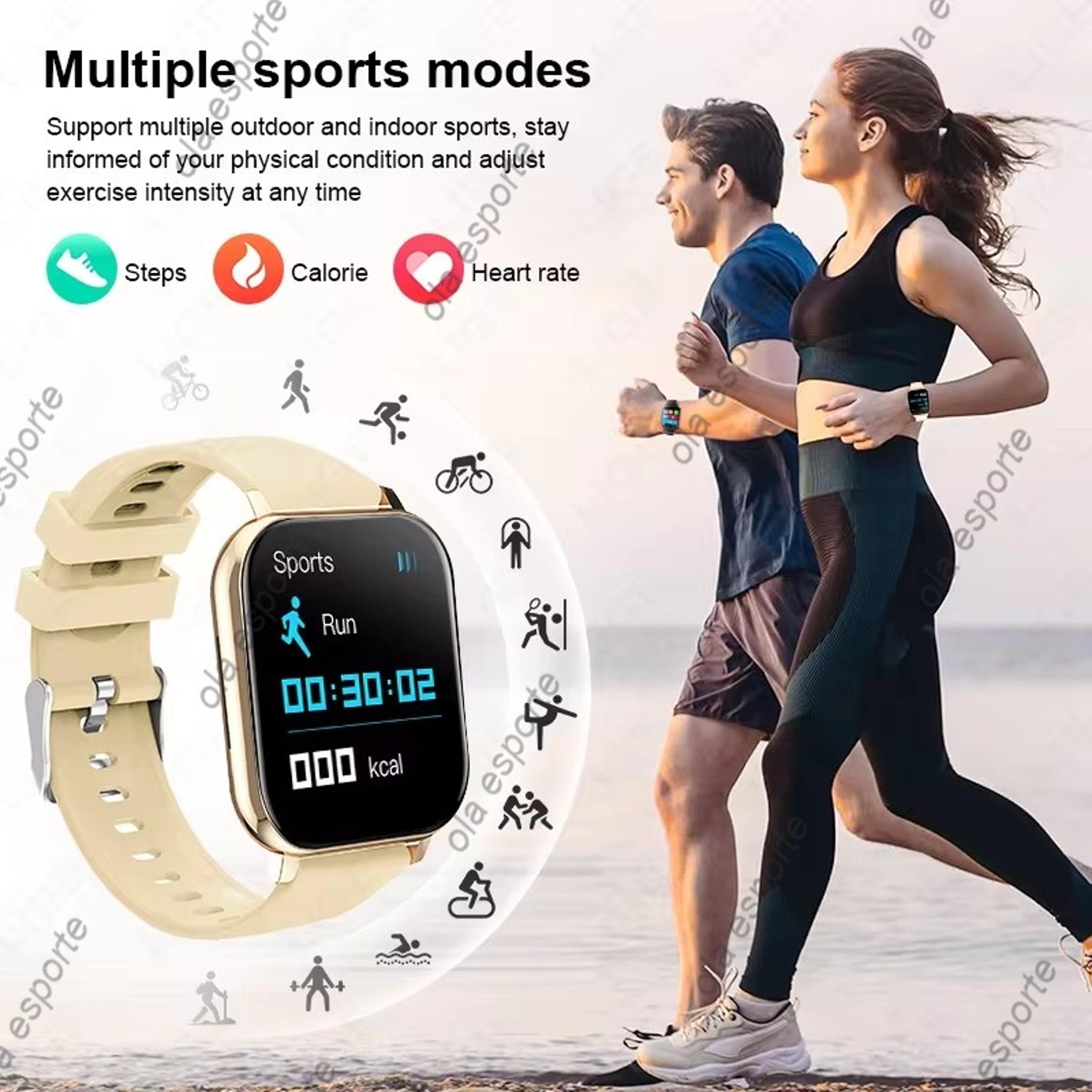 Smart Watch Bluetooth Call DIY Dial Weather Forecast Sport Modes For Men Women 5
