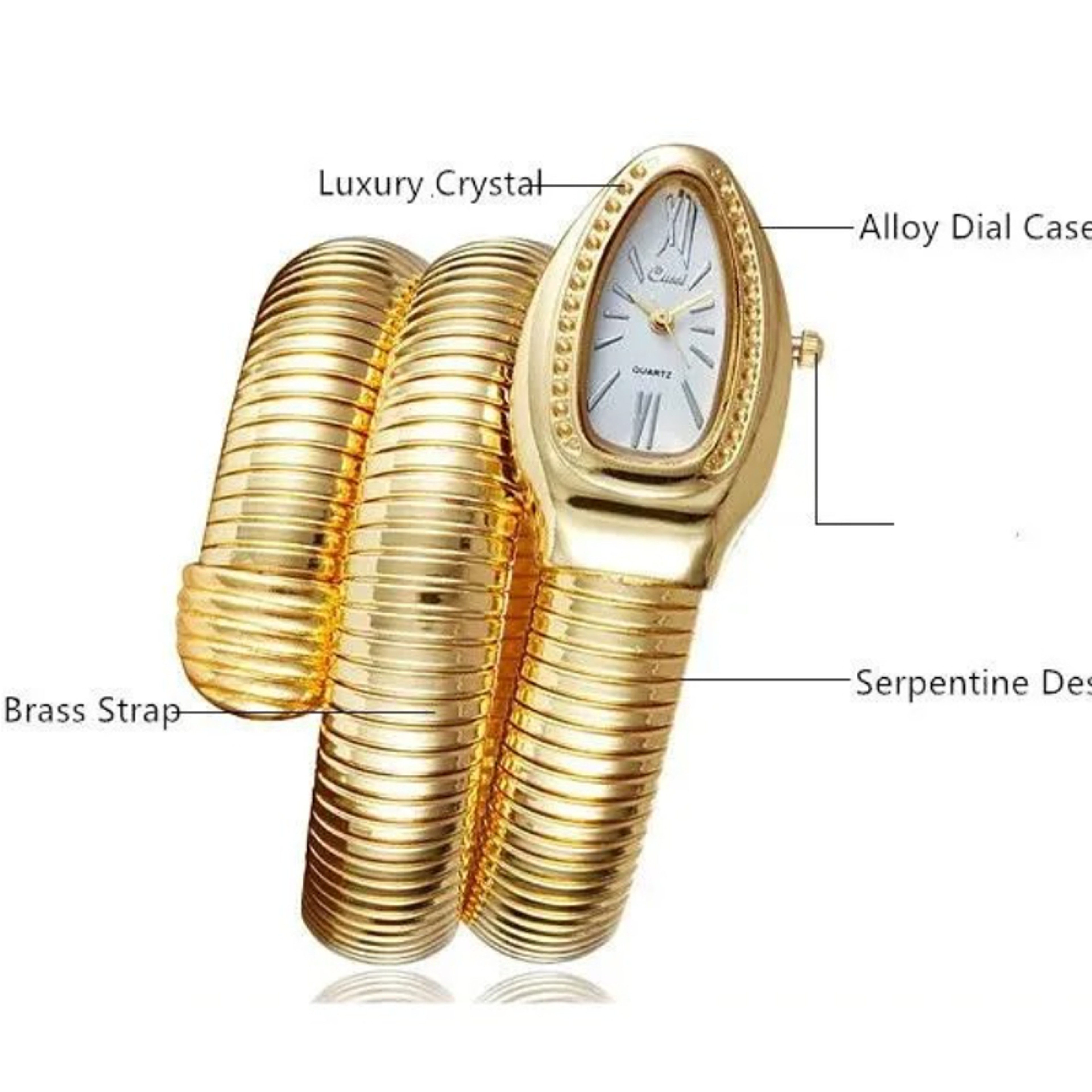 Gold Ladies Wristwatch Luxury Stainless Steel Quartz Watch Bracelet HighQuality Fashion Watch 4