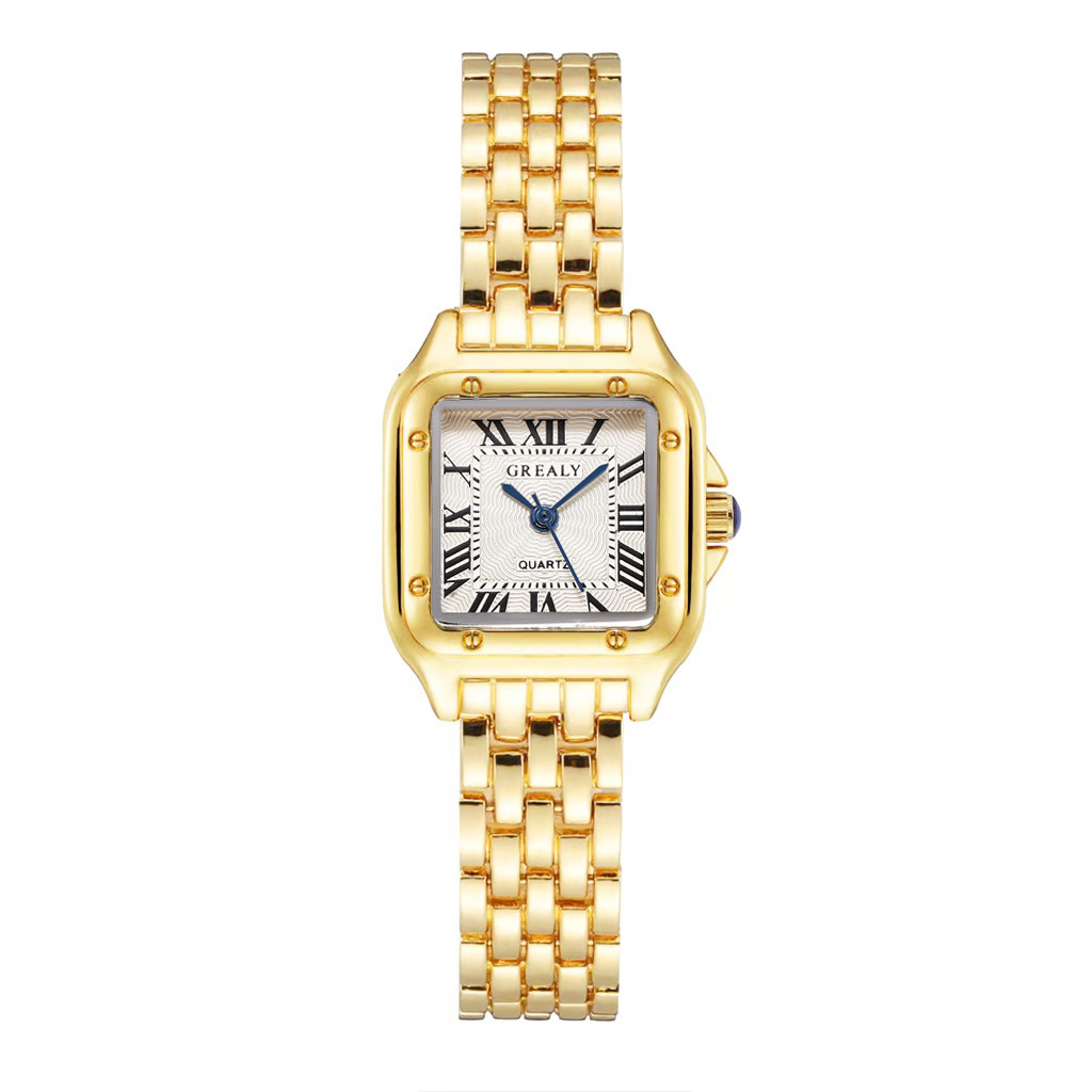 Light Luxury Women Watch Gold Stainless Steel Business Quartz Fashion Ladies Female Wristwatch Cloc 2