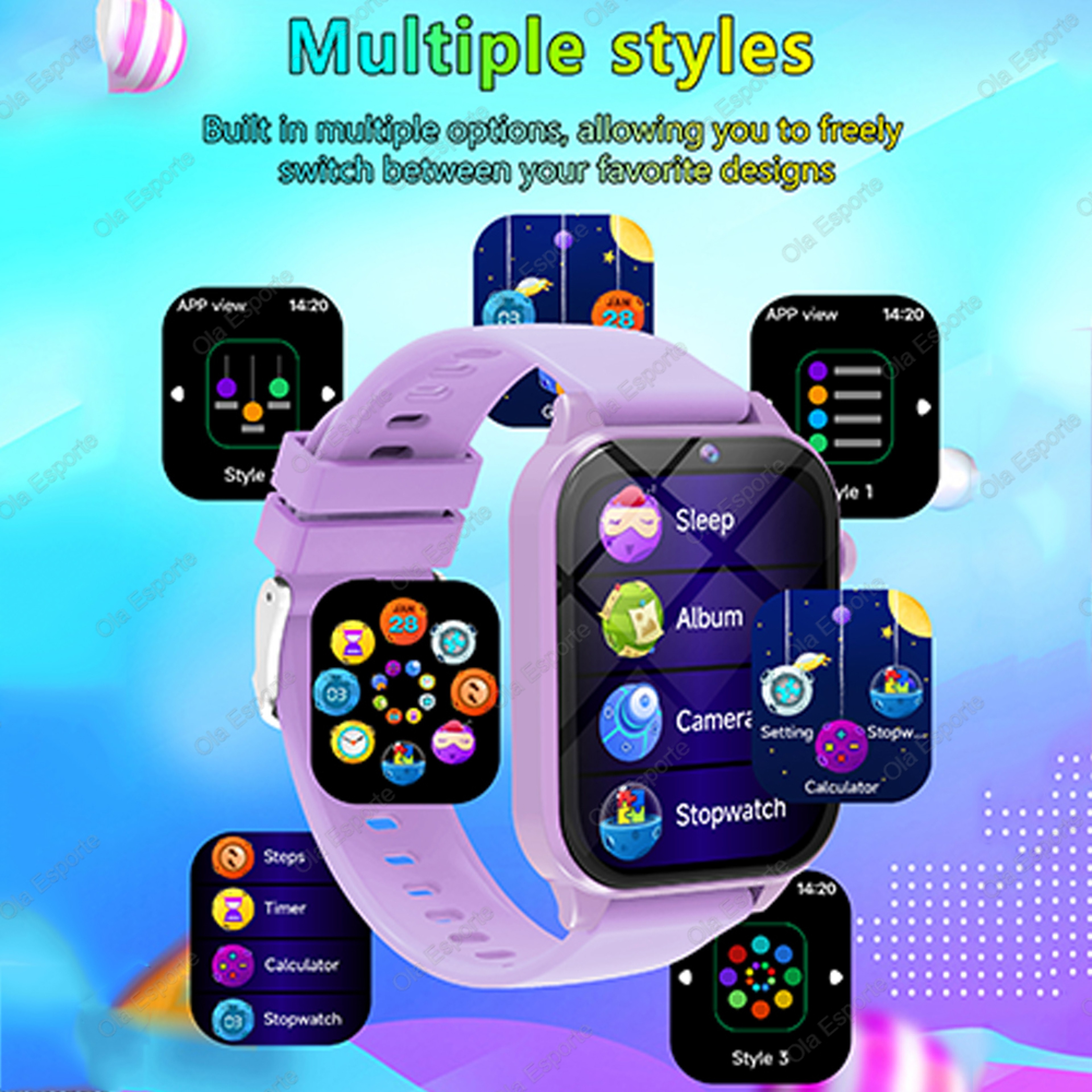 Kids Smart Watch With Display Camera Games Sleep Monitor Alarm Clock Gift For Boys Girls 4