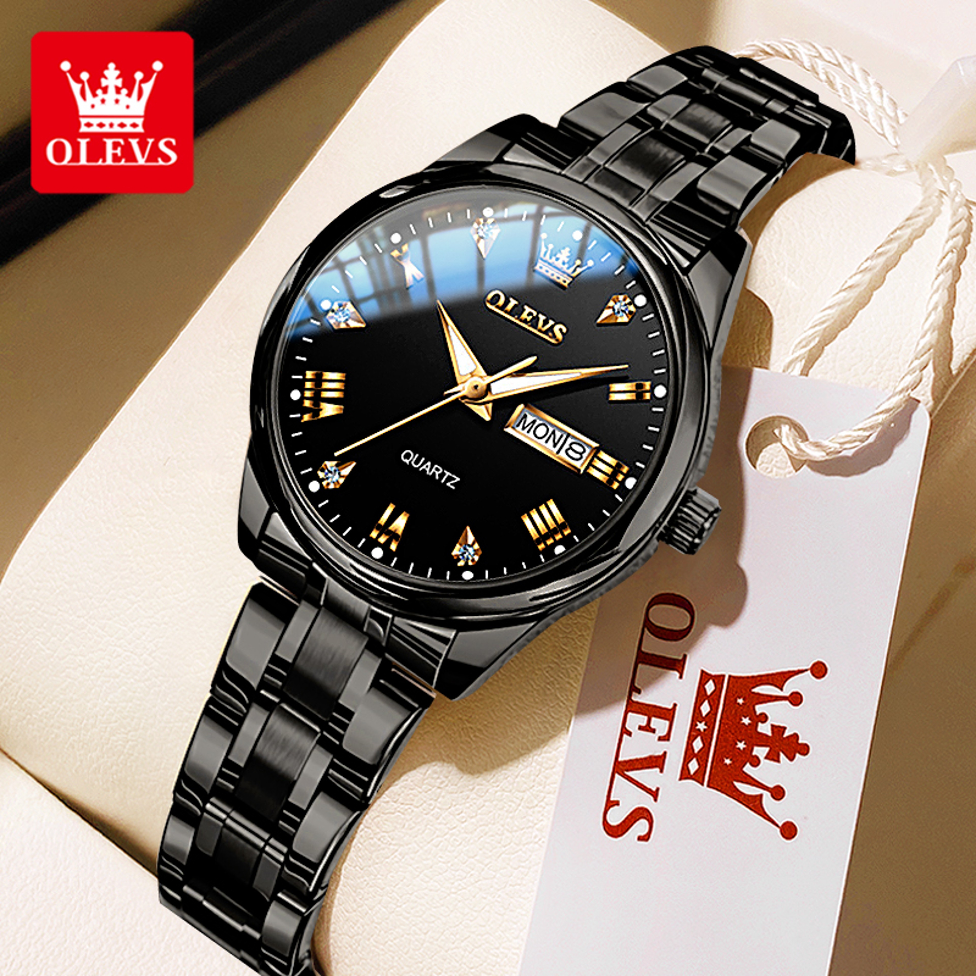 Classic Business Top Woman Watch Waterproof Ladies Wristwatch Original Quartz Watch Diamond Scale C 0