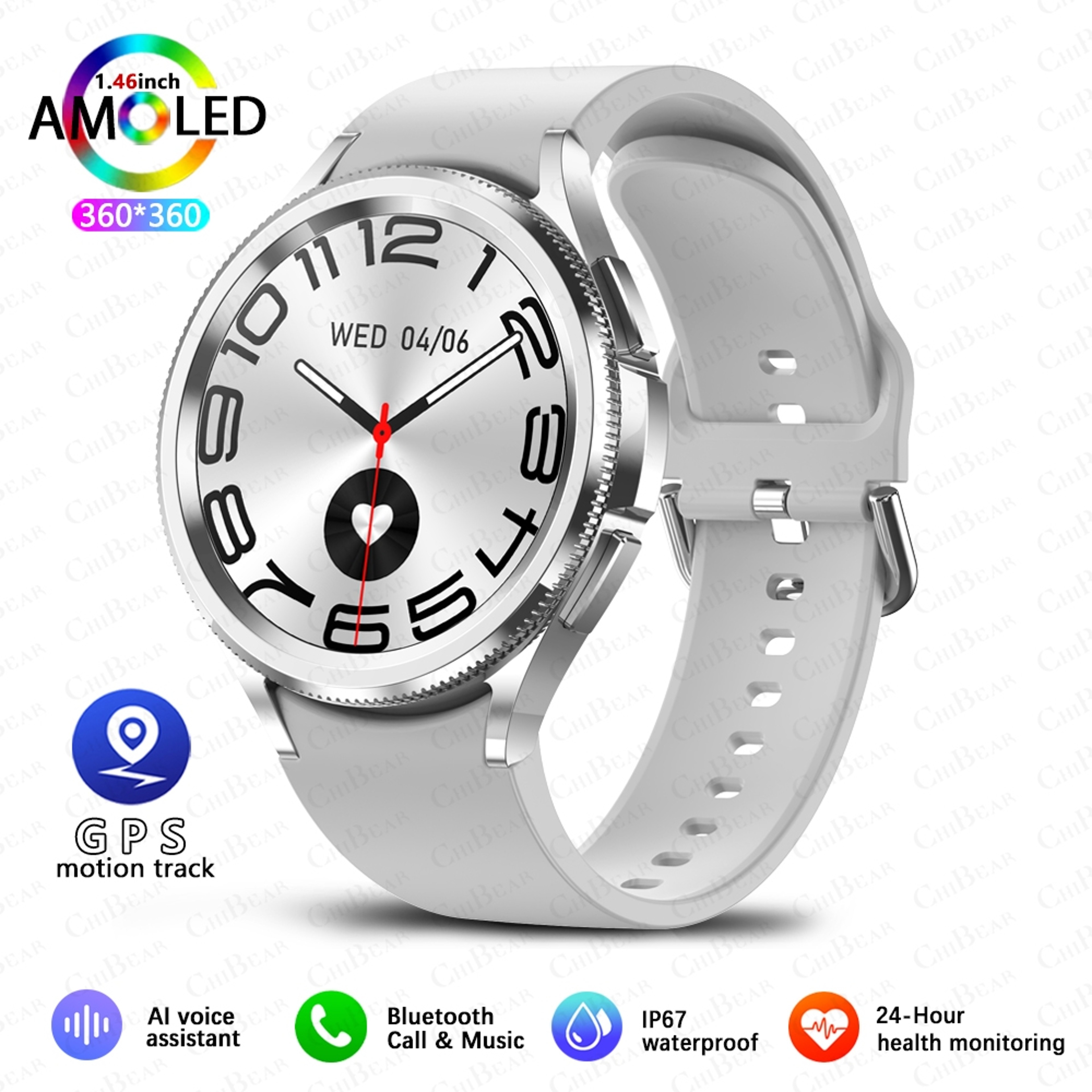 Bluetooth Call Fashion Smart Watch Mens Smartwatch Full Screen Touch Health Monitoring For Sports A 8