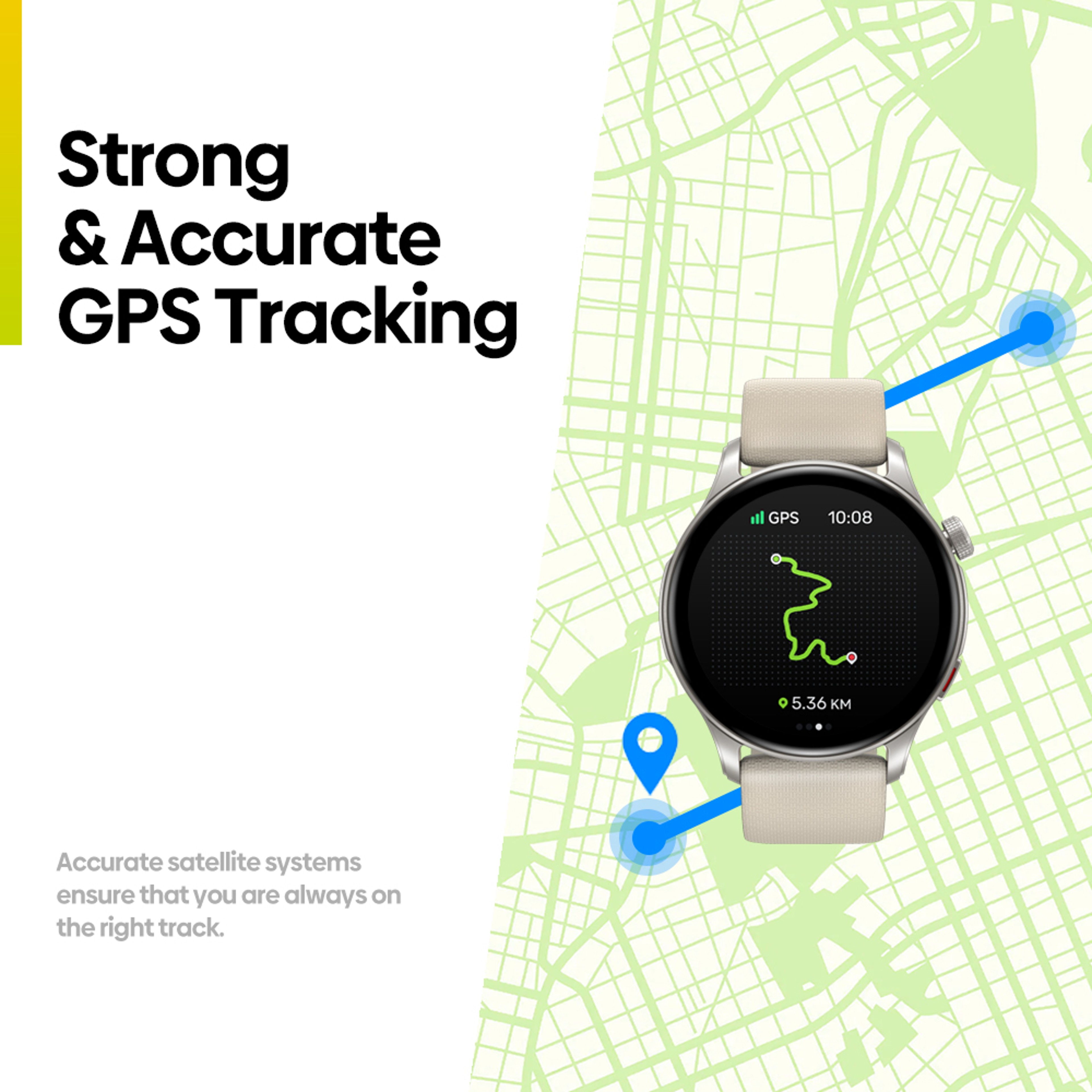 Btalk GPS Smartwatch AMOLED Display Dual Strap Sports Watch Bluetooth Calling Heart Rate Stress Tra