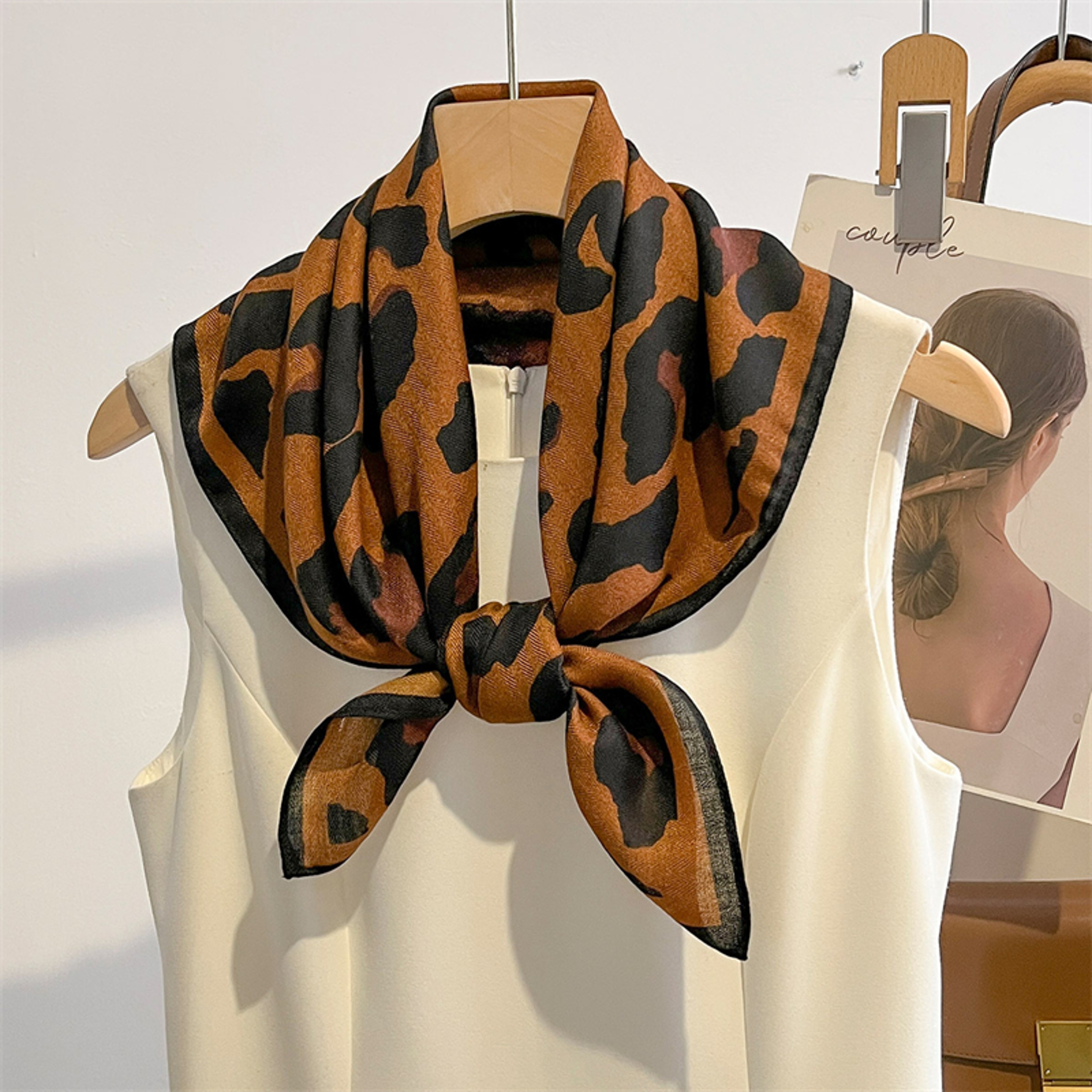 New Pure Cotton Women Scarf Square Foulard Lady's Neck Hair Scarves Design Printed Head Kerchief Fashion Girl Scarf – view 48