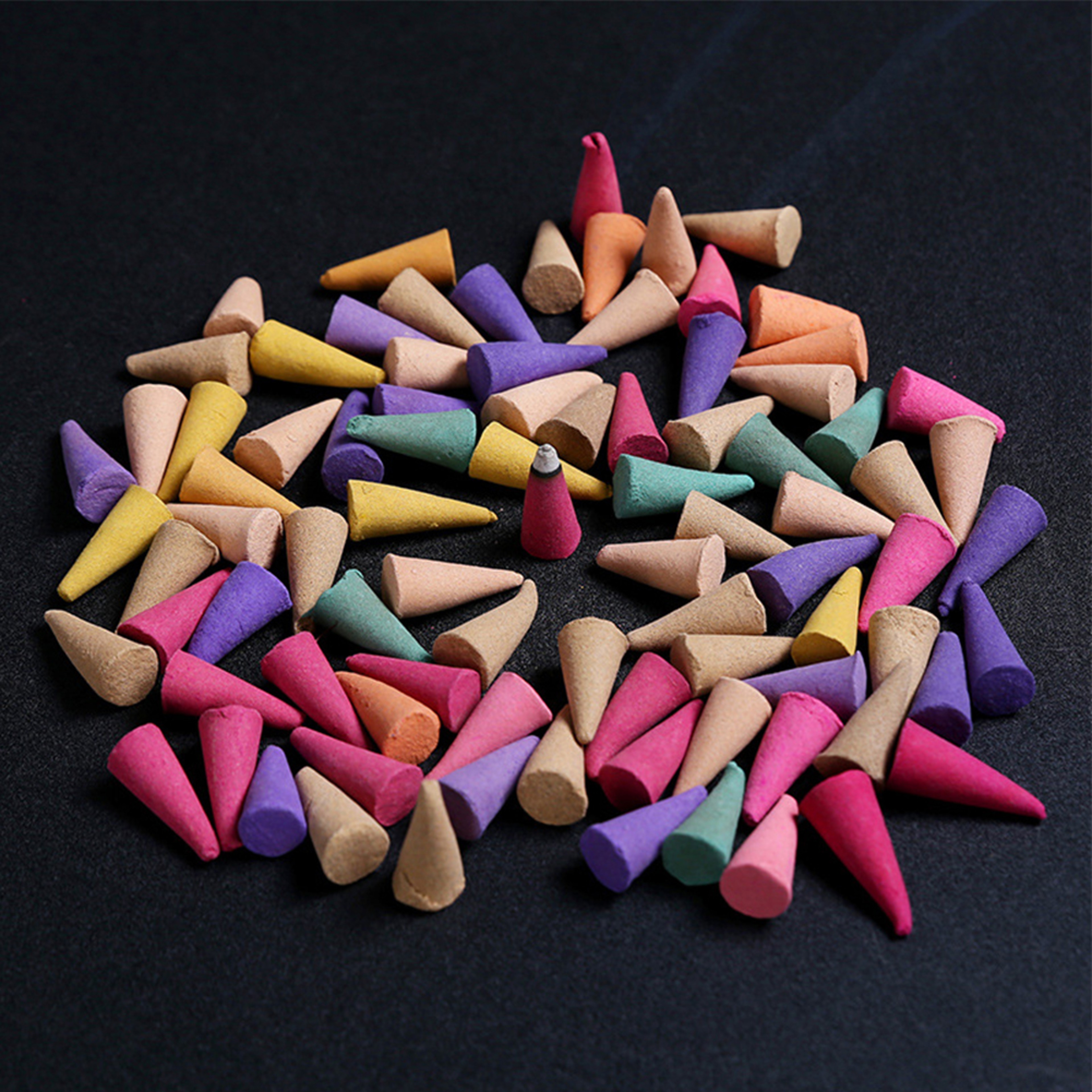Natural Mixed Reflux Tower Incense Cone For Odor Remover Anxiety Relief Aromatherapy Meditation Rel