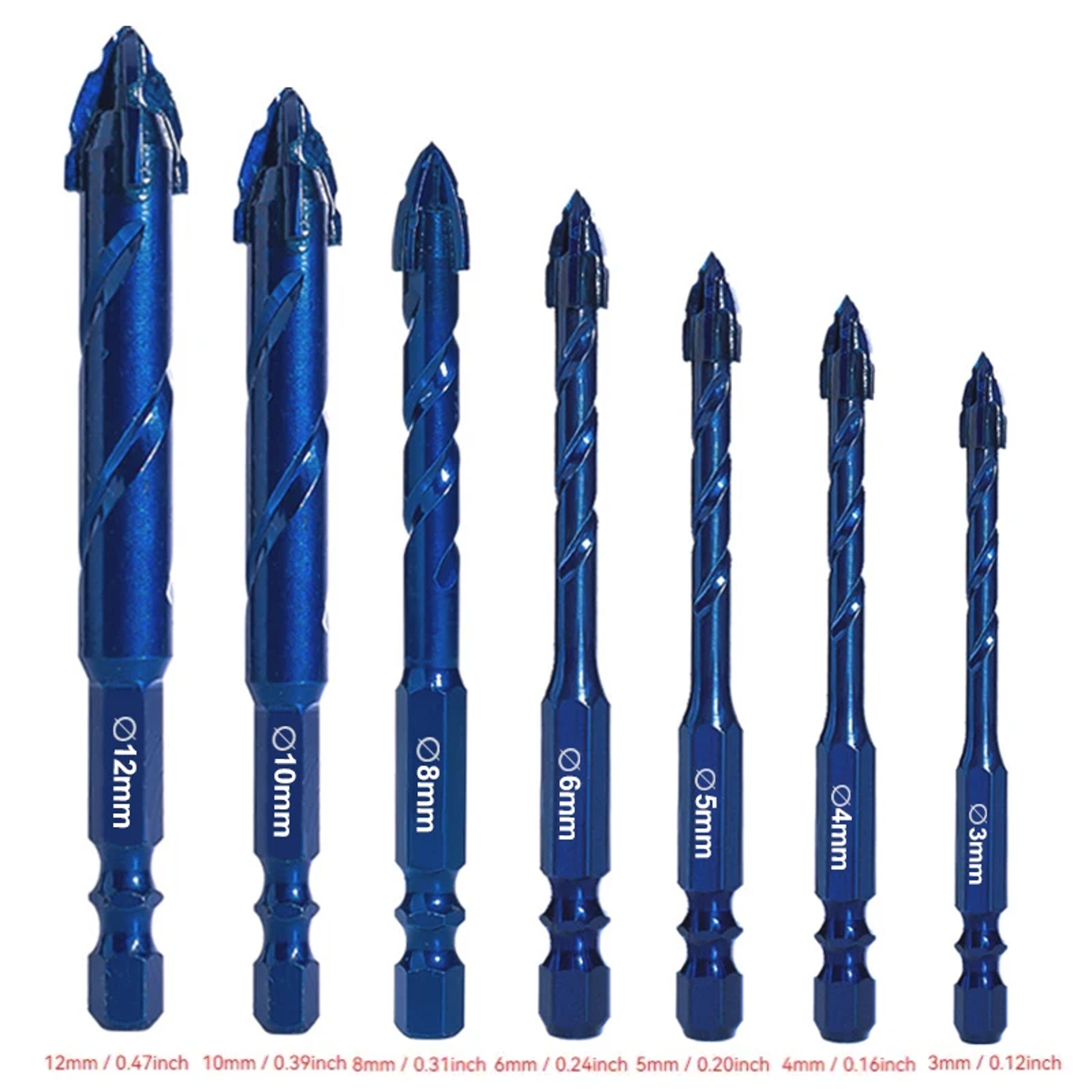Motorcycle Repair Tools HighEnd Blue Serrated Drill Bit For Ceramic Glass Marble Concrete And Stain 0