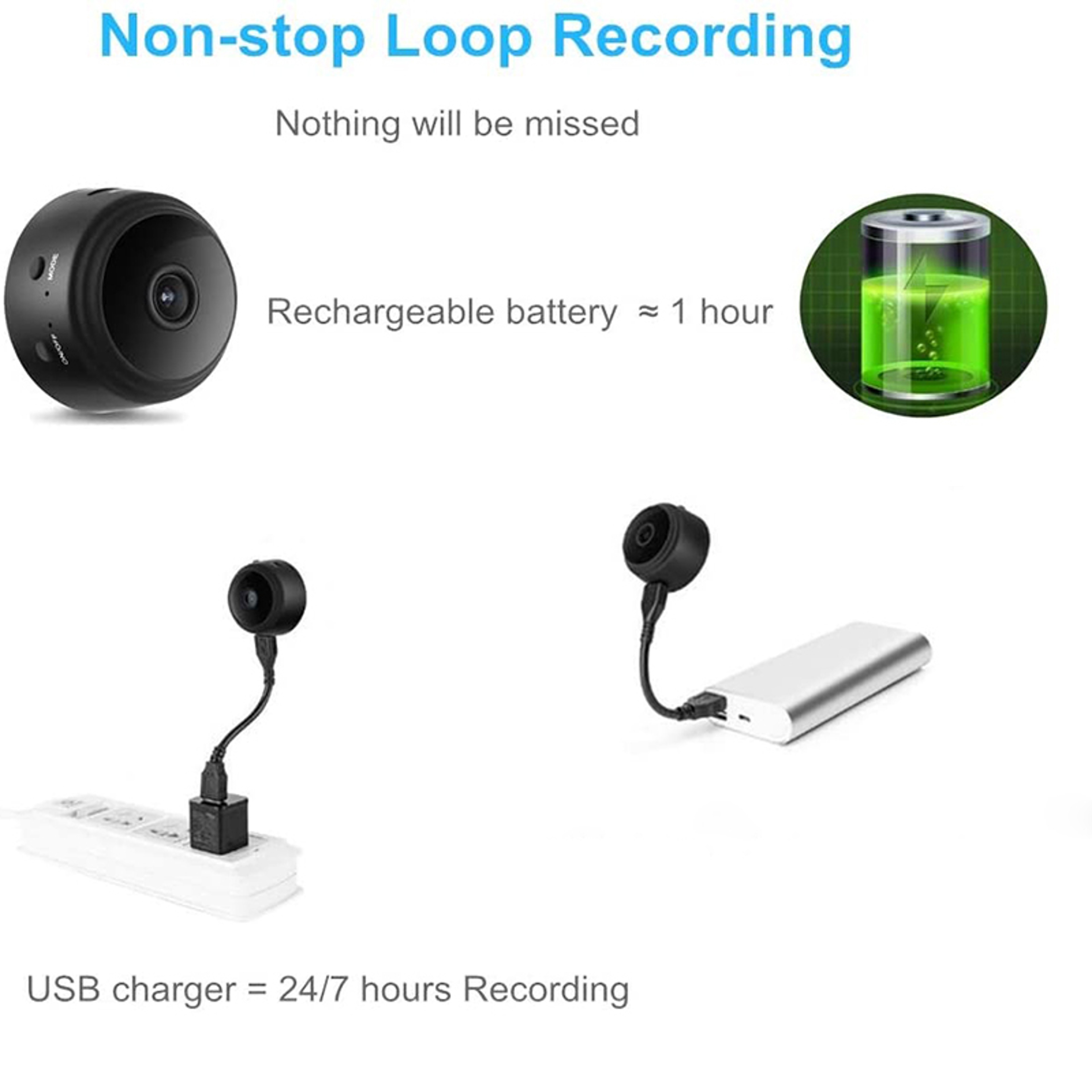 Mini WiFi Camera for Security Protection, Wireless Remote Monitor Camcorders Video Surveillance Smart Home – view 6