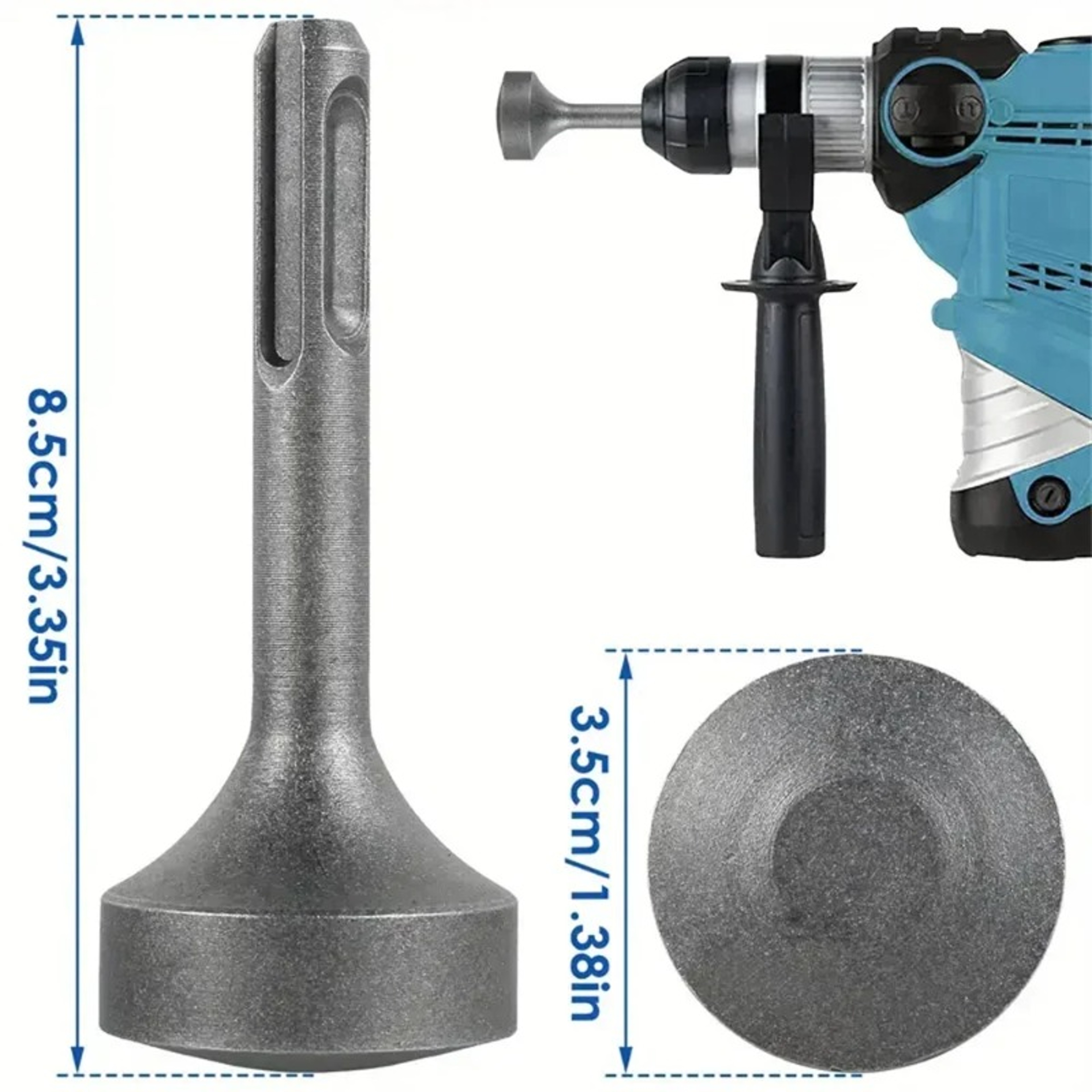 Ground Rod Driver Steel Drill Bit Wear Resistant For Rotar Compatibility 5
