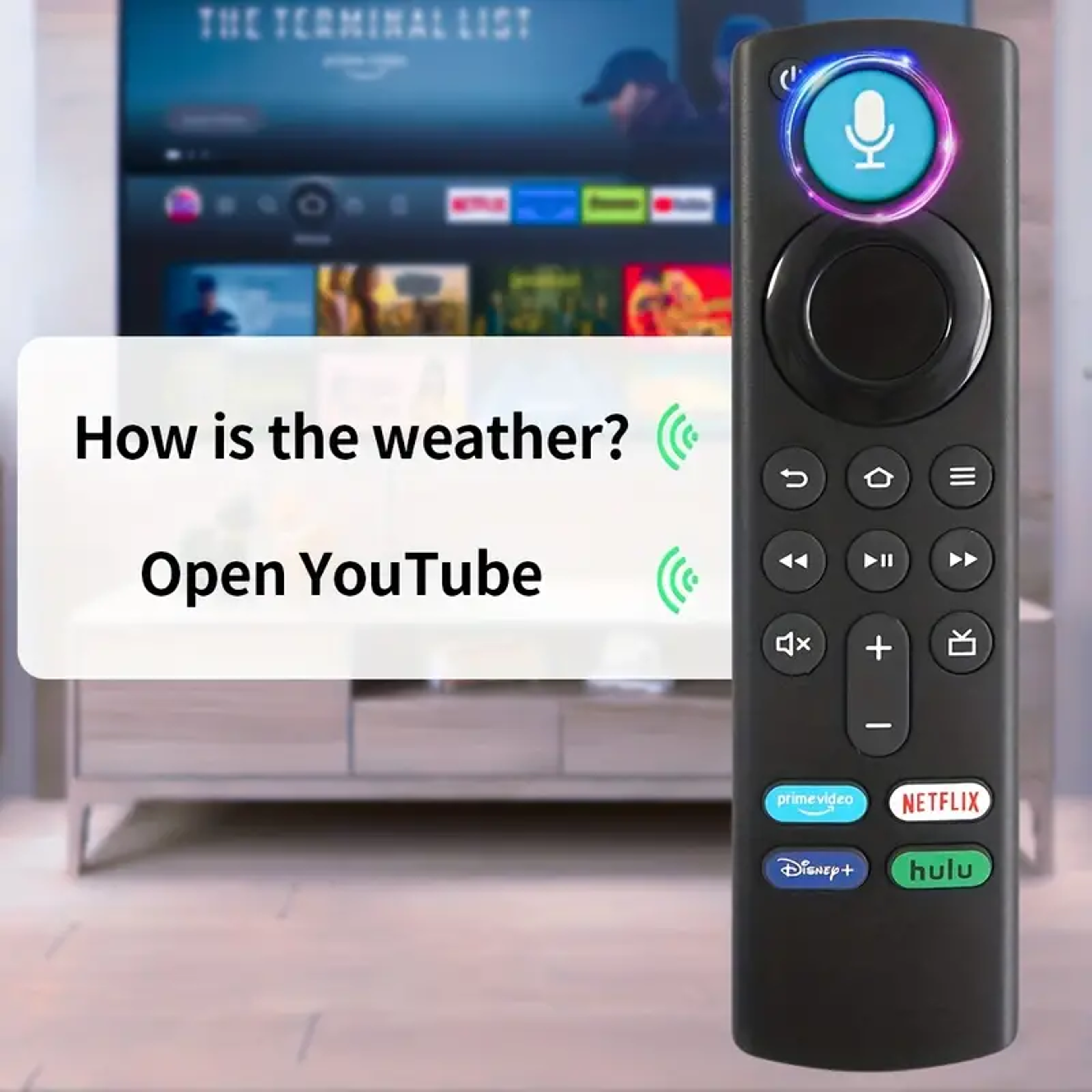 LCD TV Remote Control For Fire TV Stick Lite BT Voice Amazon Third Generation 2