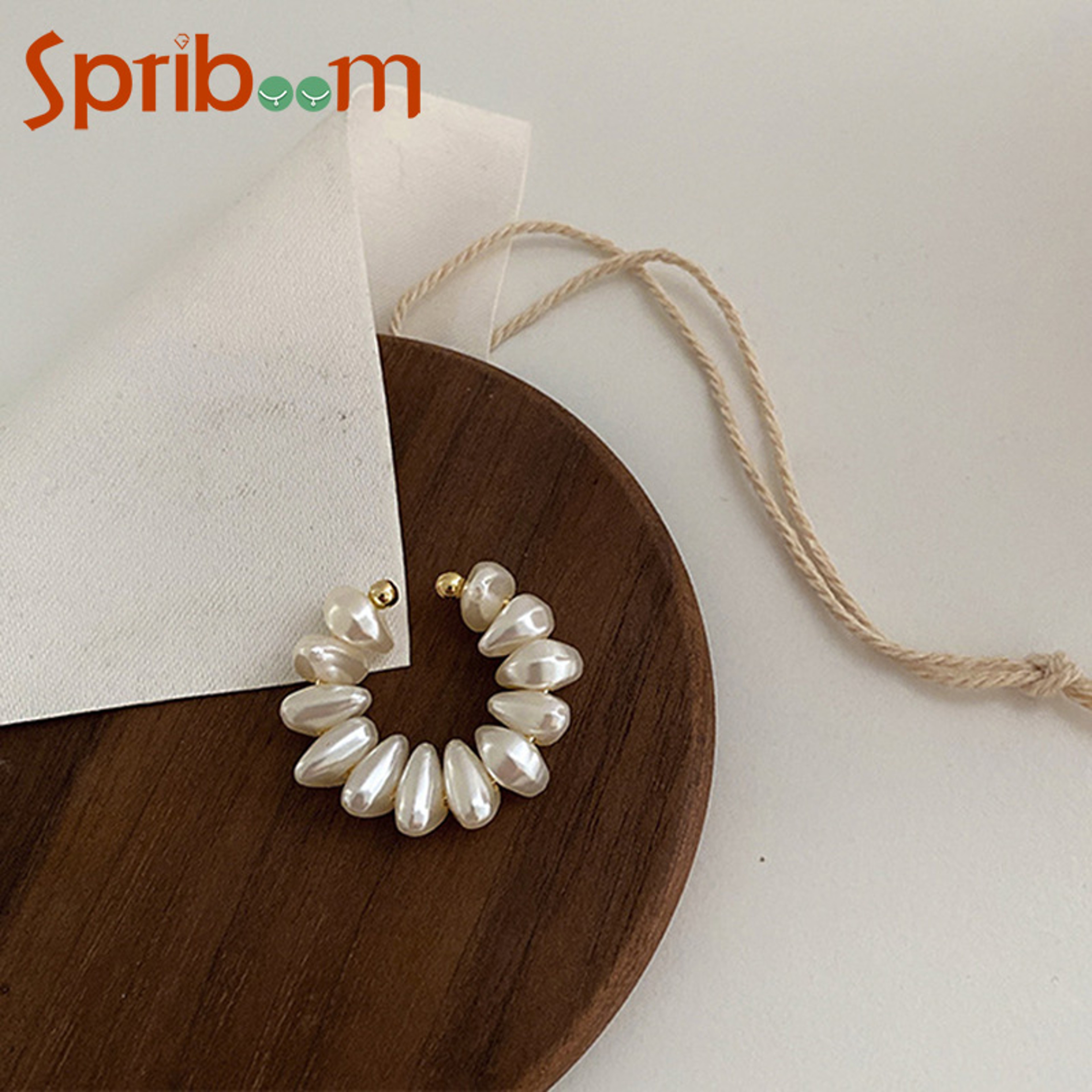 French Retro Irregular Pearl Ear Cuff Fake Piercing Ear Clips With Artificial Pearls For Women Eleg 0