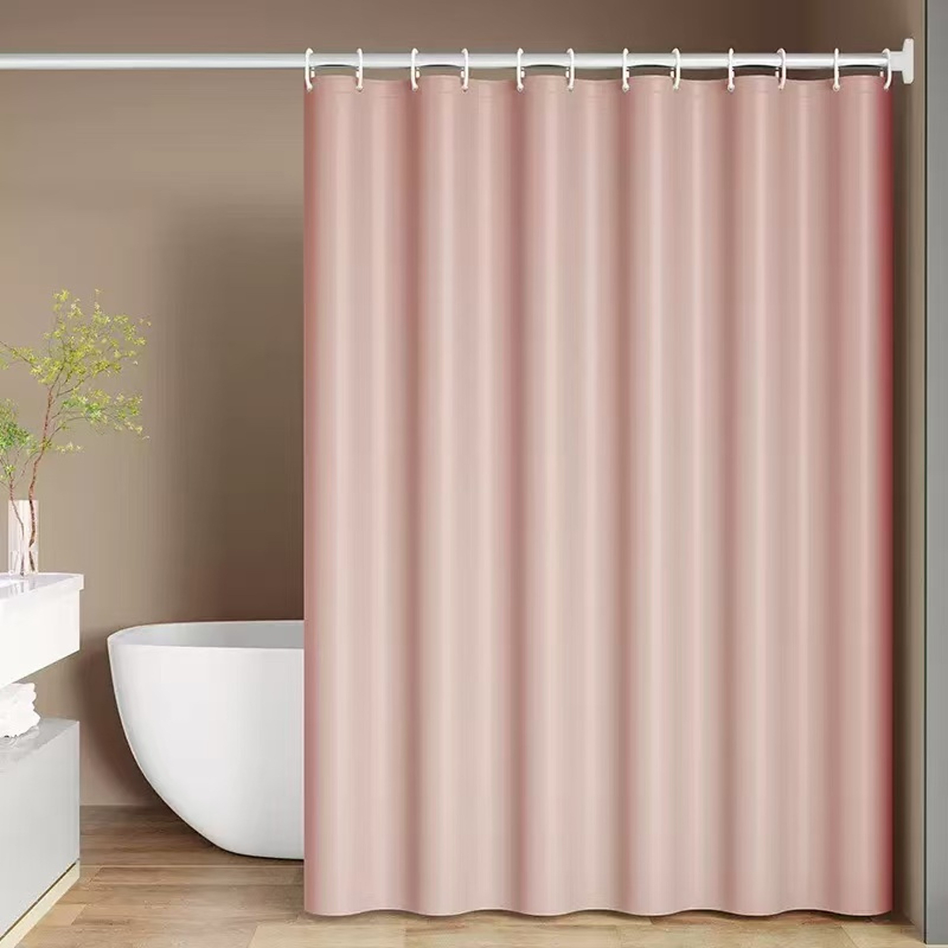Waterproof PEVA Bath Curtain Opaque Shower Liner With Metal Grommets Silky Feel 11