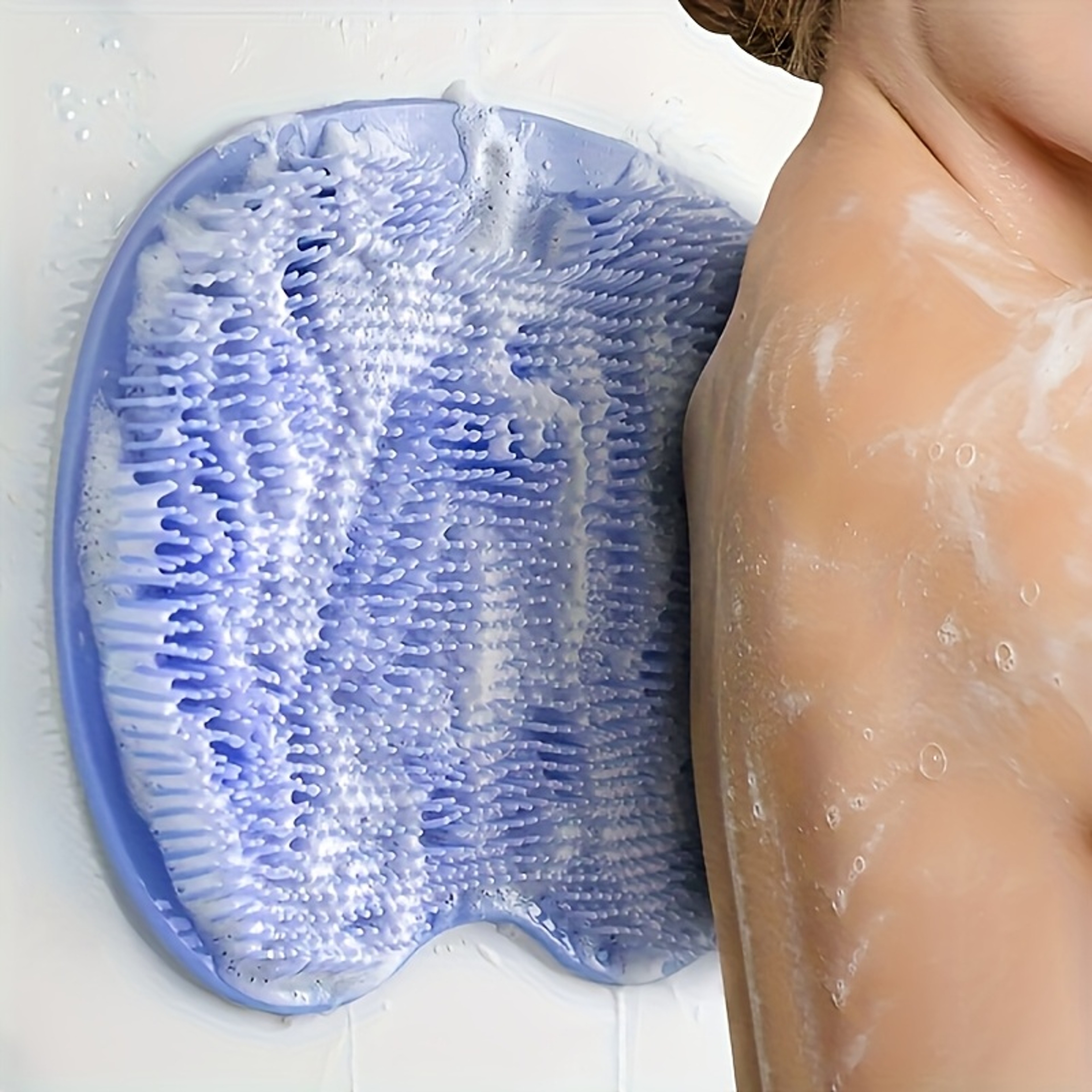 Refreshing Bathroom Foot Massage Mat With Wallmounted Nonslip Suction Cup And Back Scrub 1