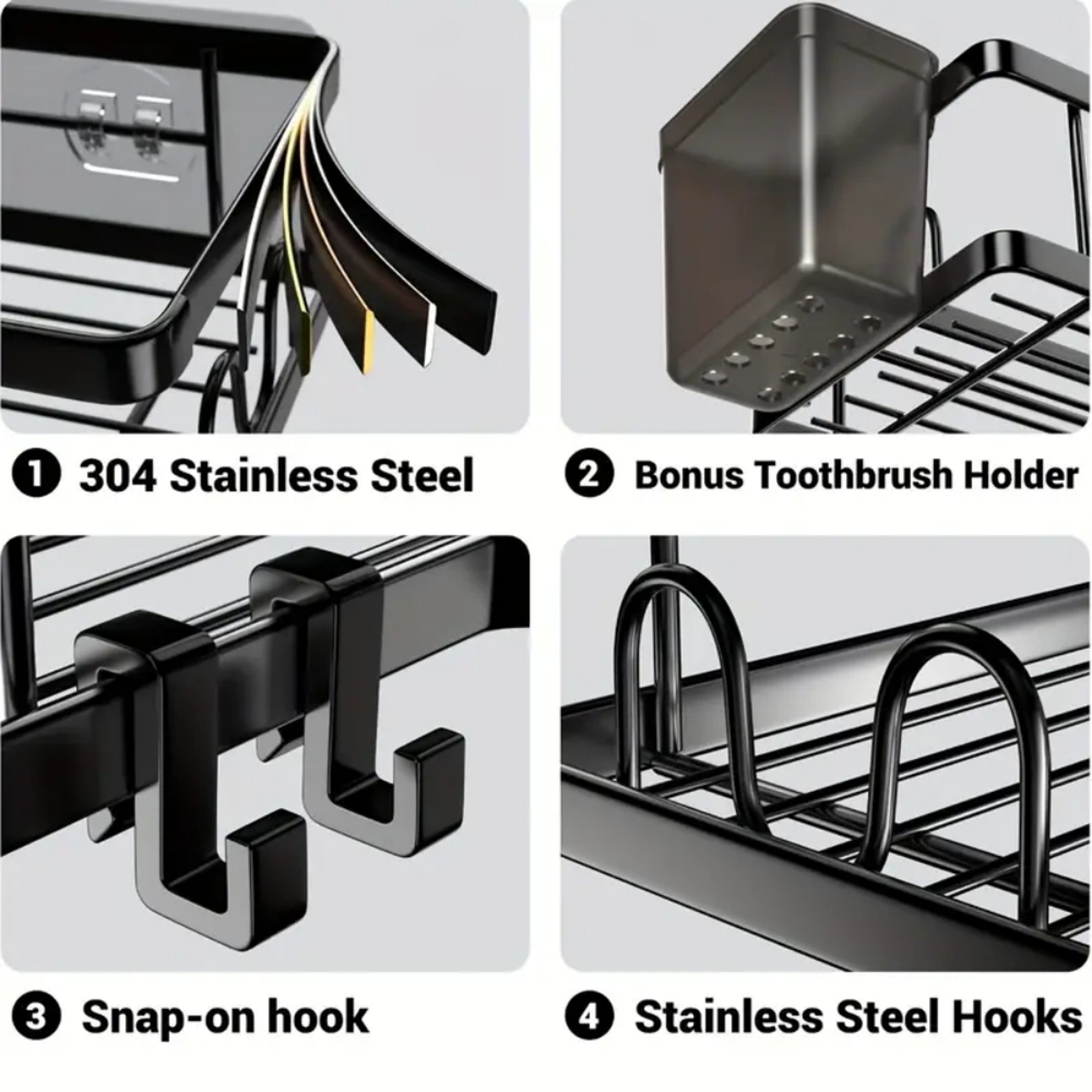 Stainless Steel Triangle Shelf For Bathroom Balcony Kitchen Corner Space Saving No Drilling Double  2
