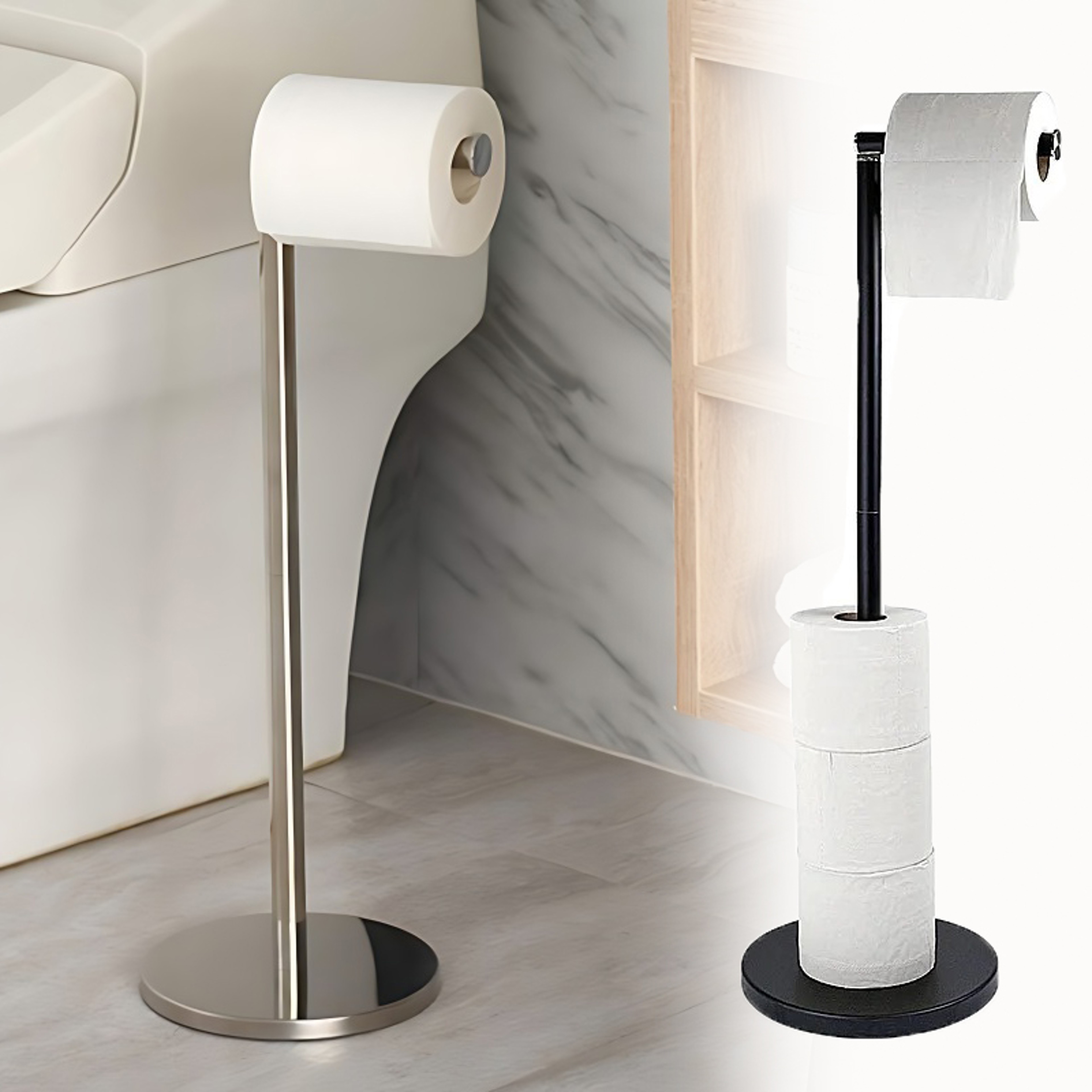 Single Pole Paper Towel Holder Bathroom Stainless Steel Floor Mounted Toilet Paper Holder Kitchen F 0