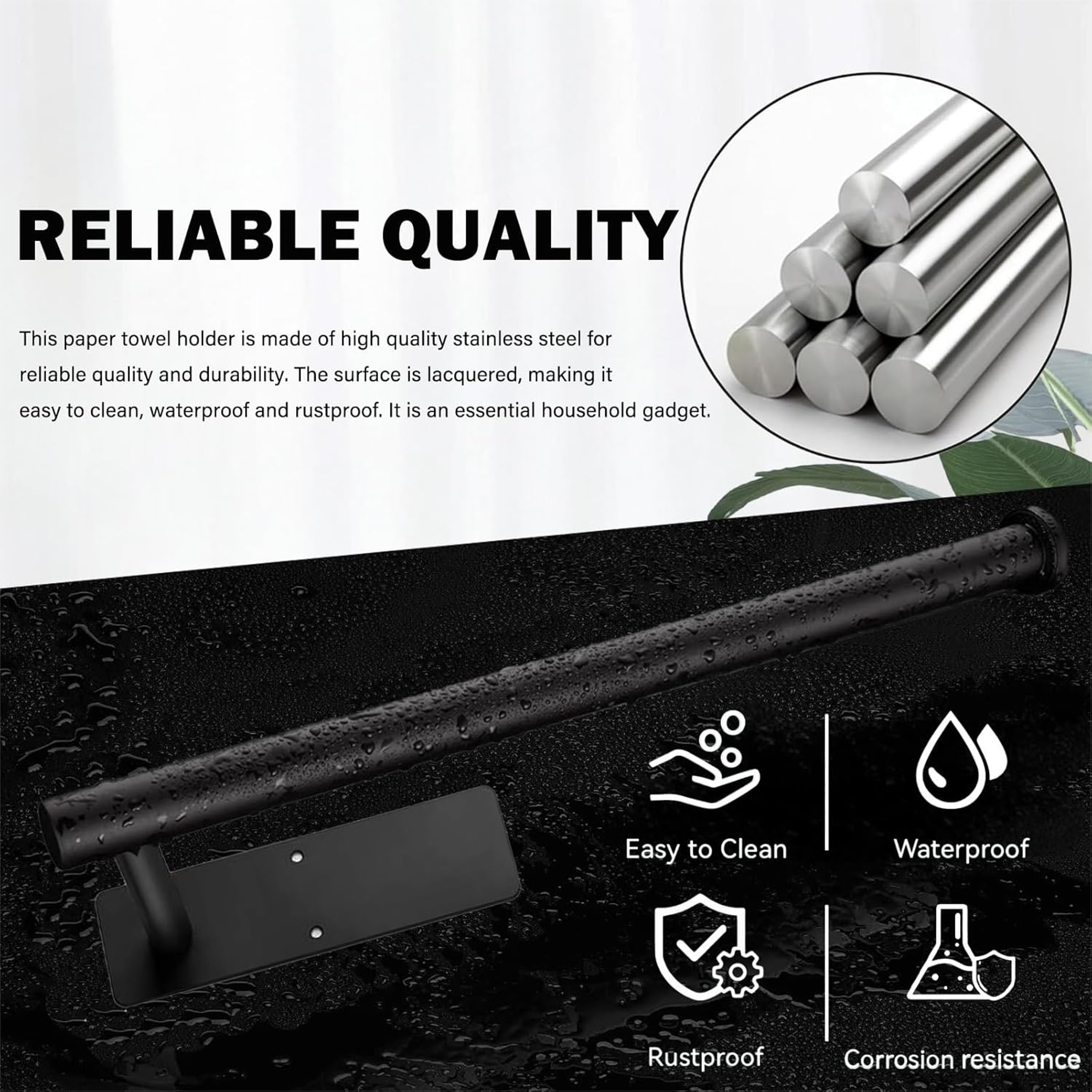 Adhesive Kitchen Paper Towel Holder Tissue Hanger Toilet Roll Dispenser Bathroom Storage Napkin Rac 4