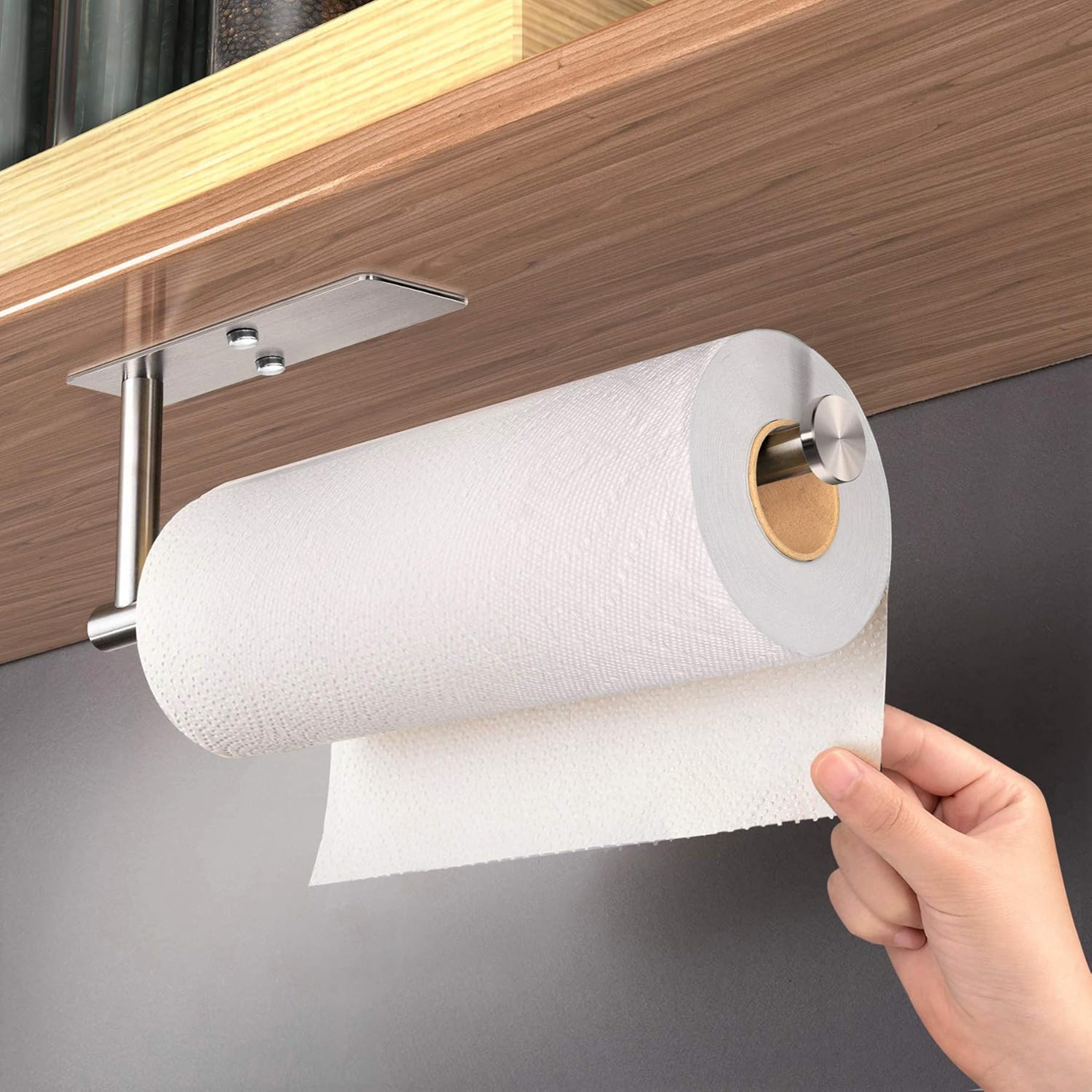 Adhesive Kitchen Paper Towel Holder Tissue Hanger Toilet Roll Dispenser Bathroom Storage Napkin Rac 7