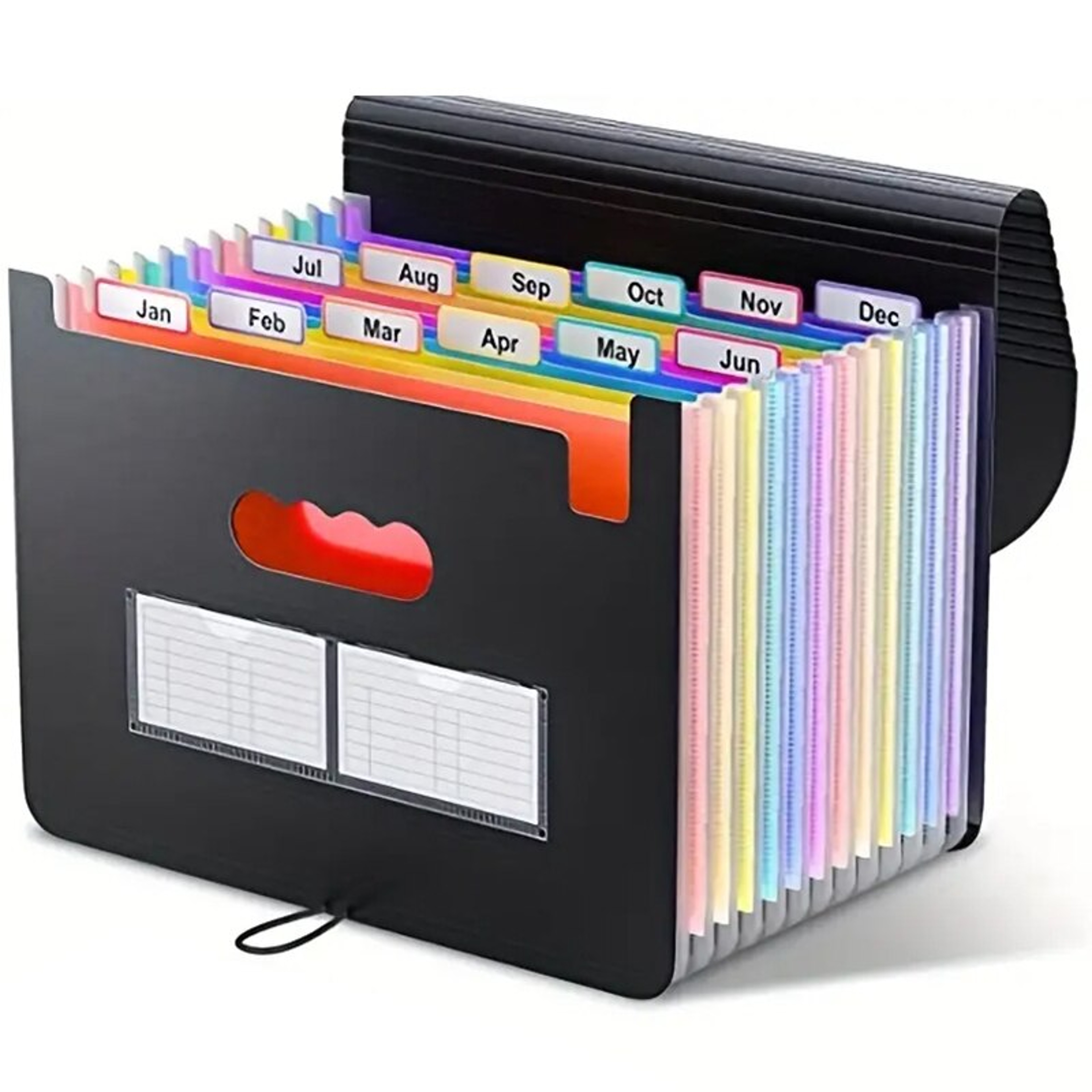 Portable Expanding File Folder Pockets Filing Folder Organizer Large Capacity Accordian File Box Fo 6
