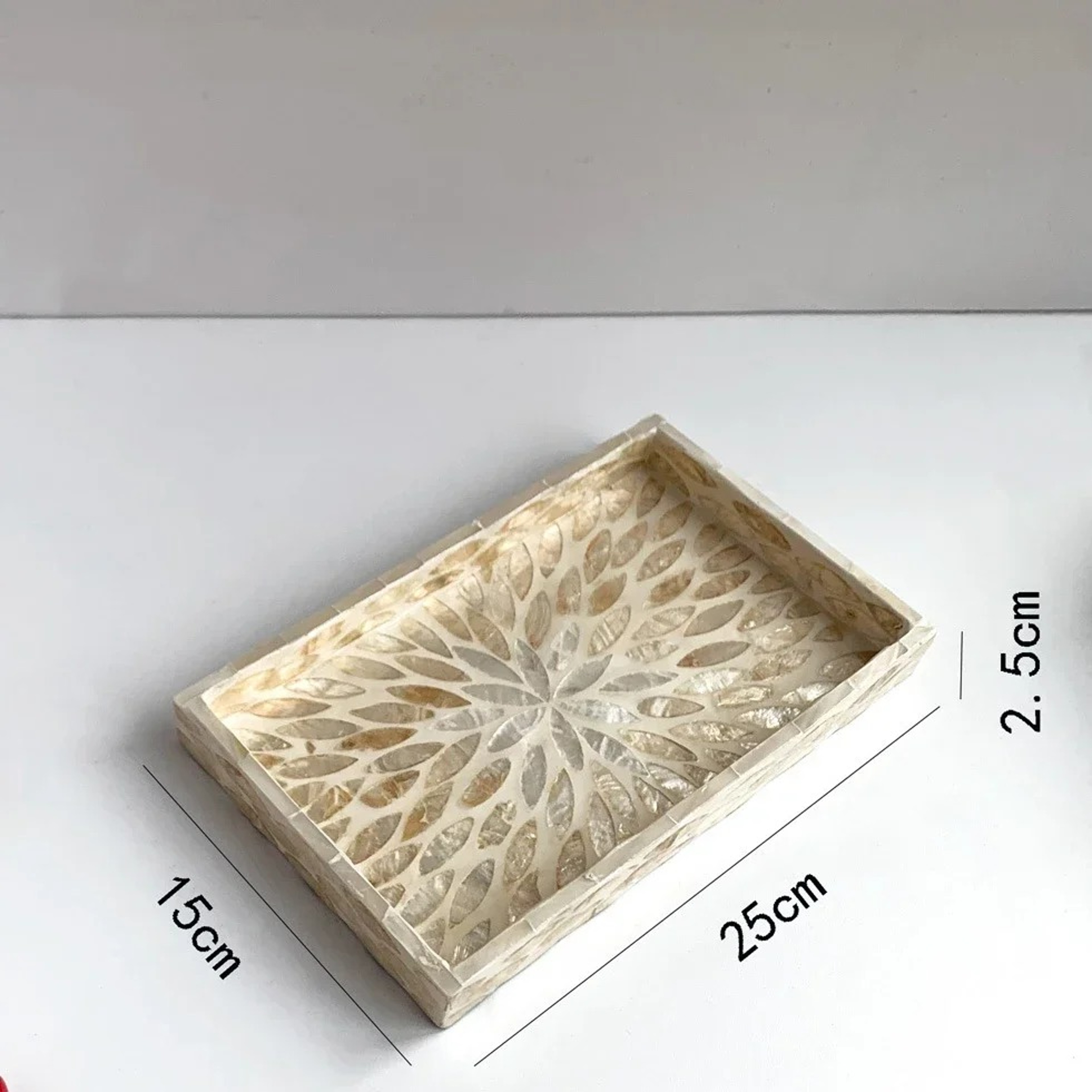 Colorful Storage Container, Rectangular Shell Tray, Decorative Storage Board – view 10
