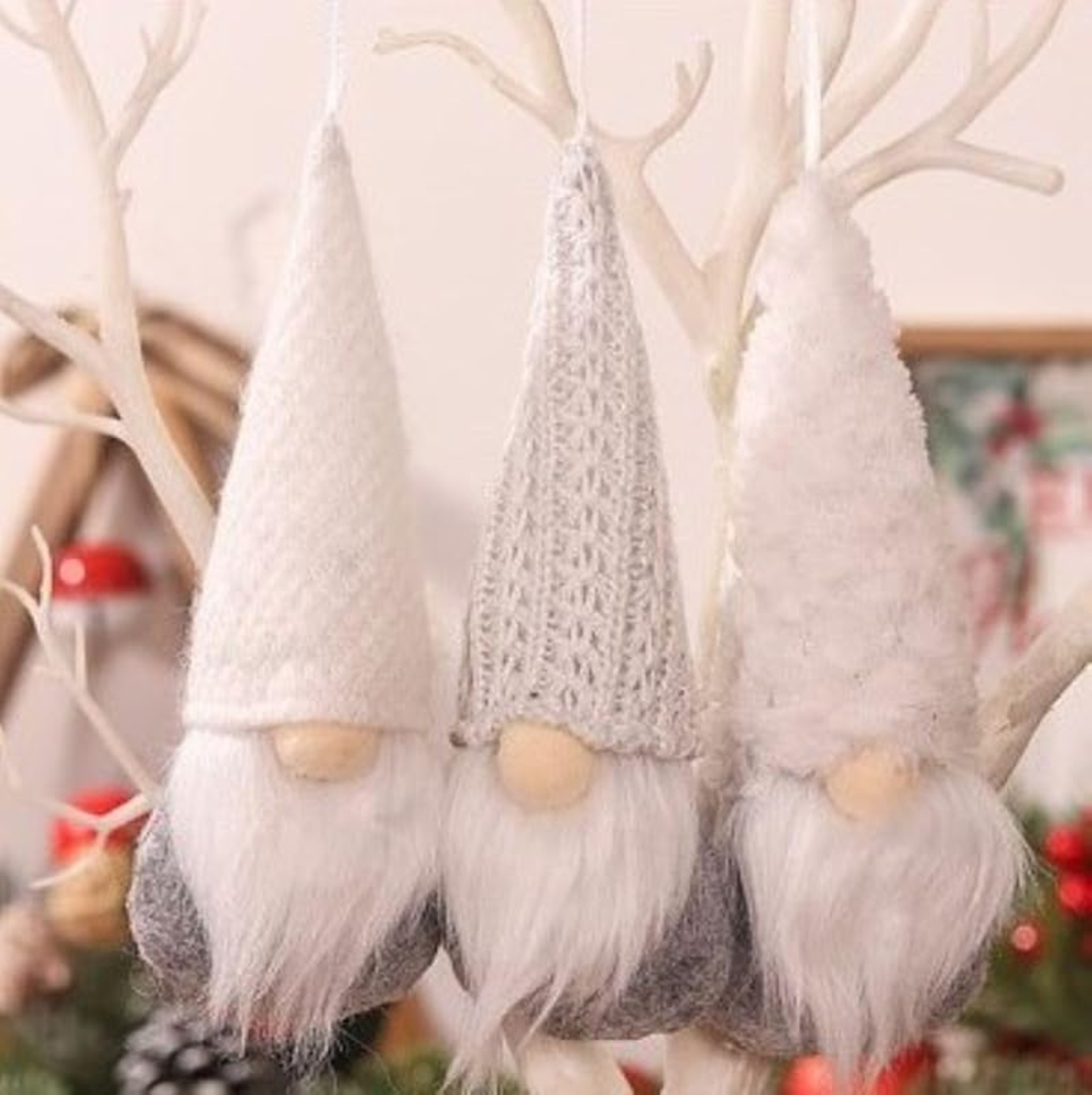 Christmas Hanging Decorations Handmade Plush Santa Elves Home Christmas Decoration 5