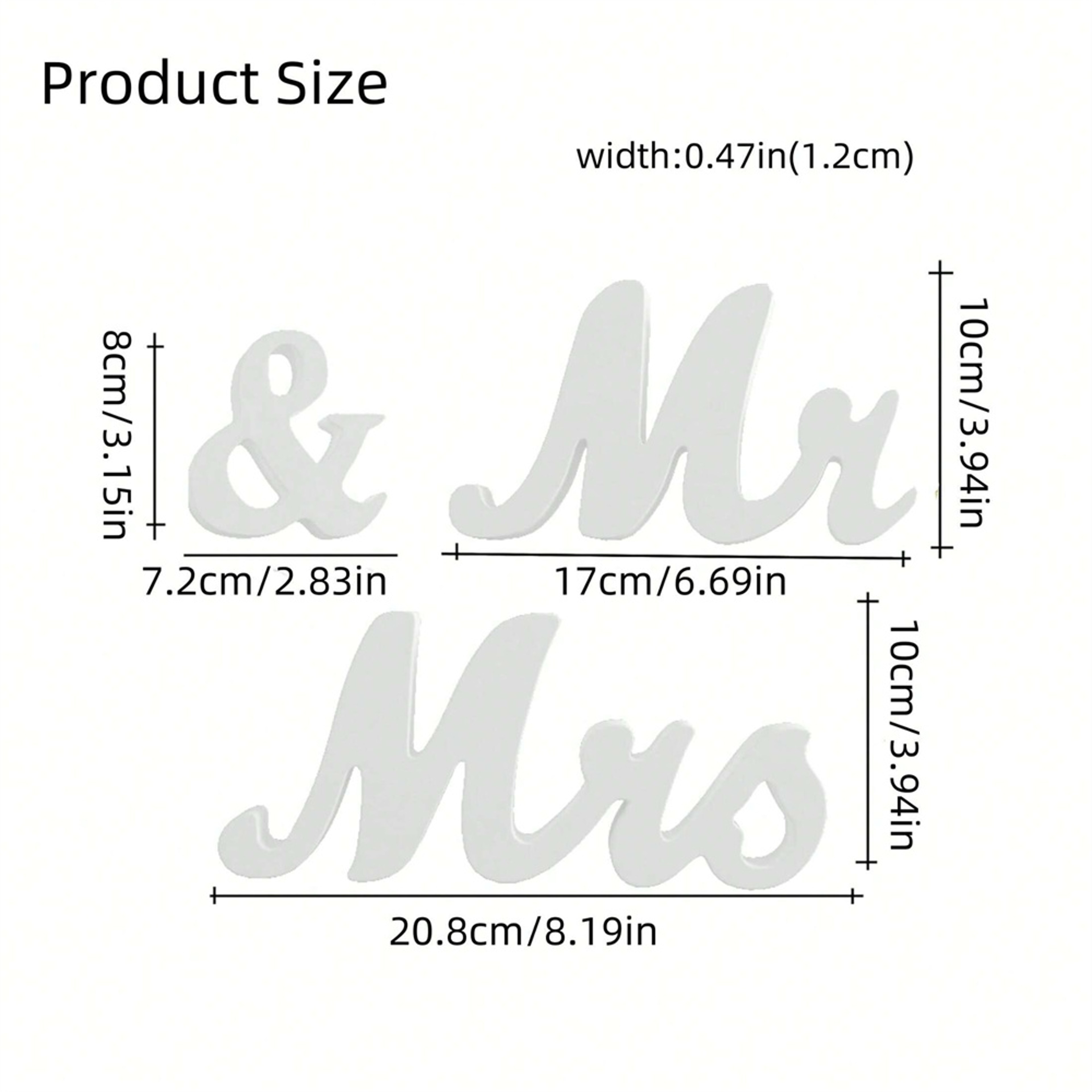 Wooden Mr and Mrs Sign Wedding Ceremony Check-In Desk Dining Table Home Hotel Decoration – view 2
